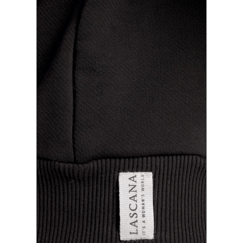 LASCANA Sweatshirt, aus organischer Baumwolle, Loungewear
