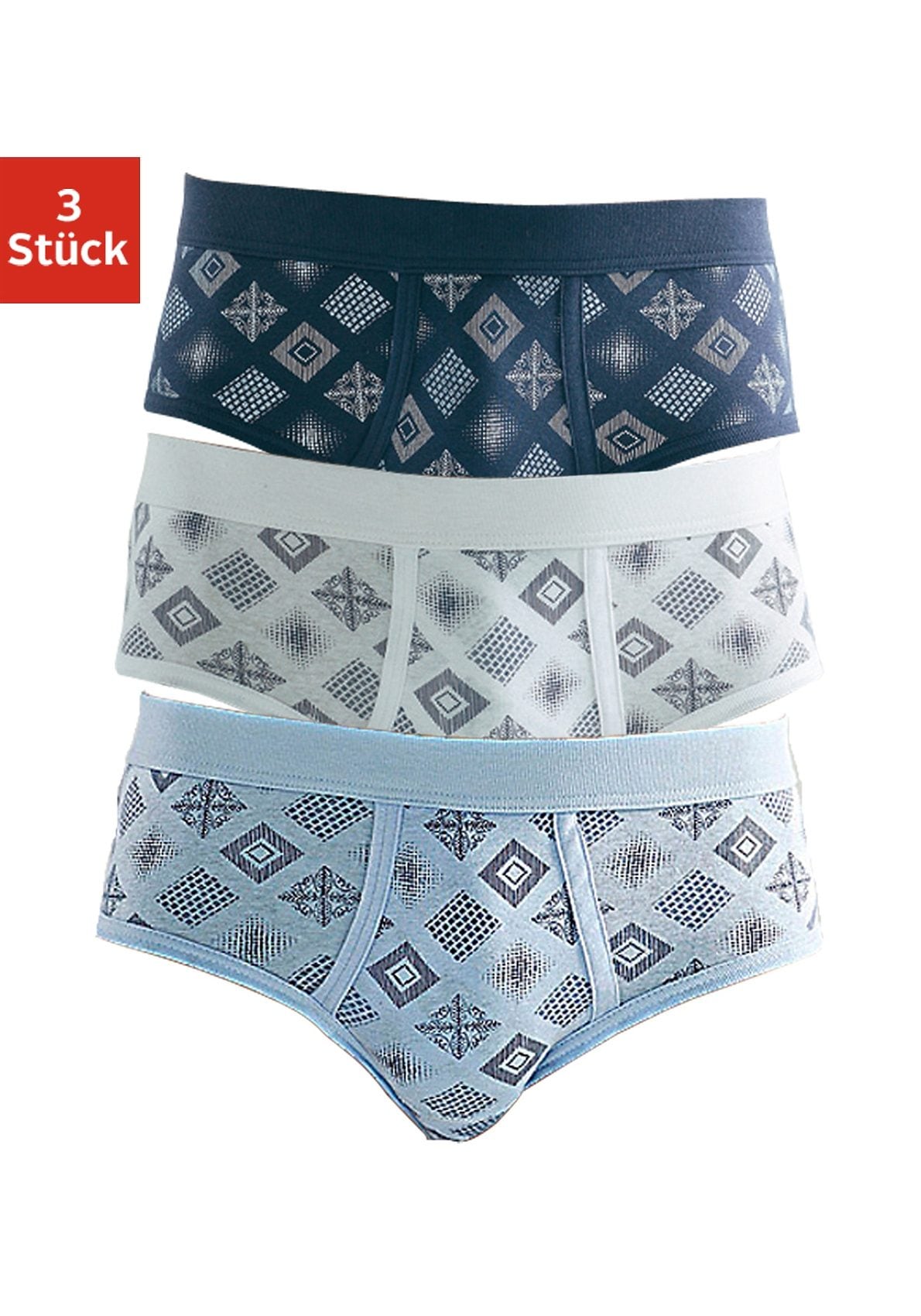 Clipper Slip Packung, 3 Stk. schöne Feinripp-Qualität aus reiner Baumwolle