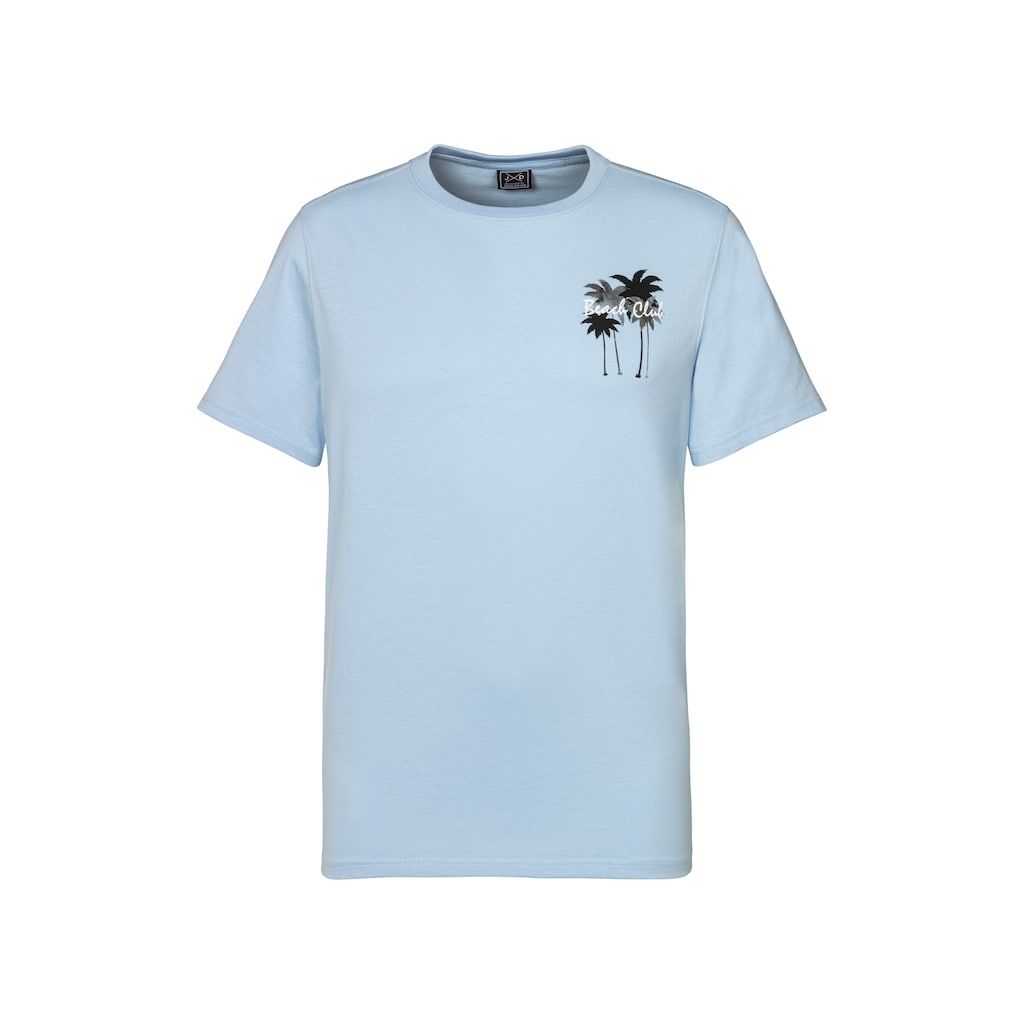 Beachtime T-Shirt »mit grossem Rückenprint«, Regular-Fit, mit Print vorn und hinten