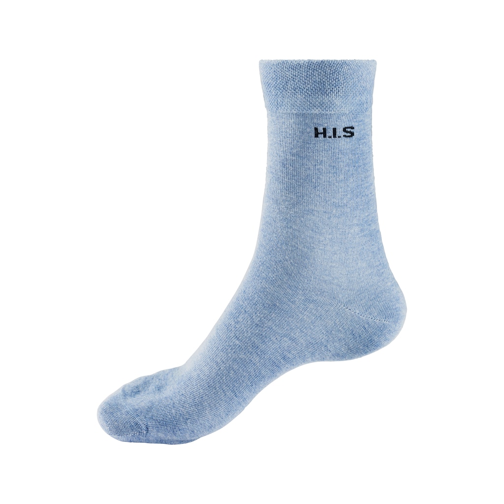 H.I.S Socken, (Packung, 4 Paar), mit druckfreiem Bündchen