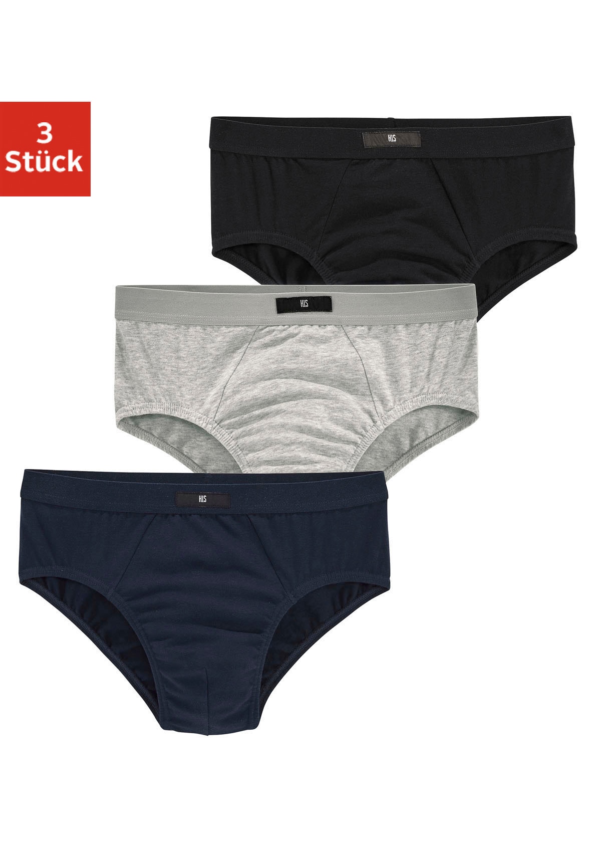 H.I.S Slip Packung, 3 Stk. ohne Seitennaht