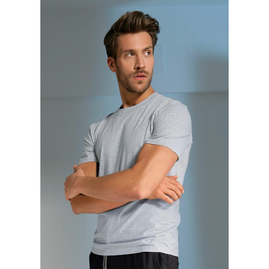 Bench. Loungewear T-Shirt, (2er-Pack), Basic in uni