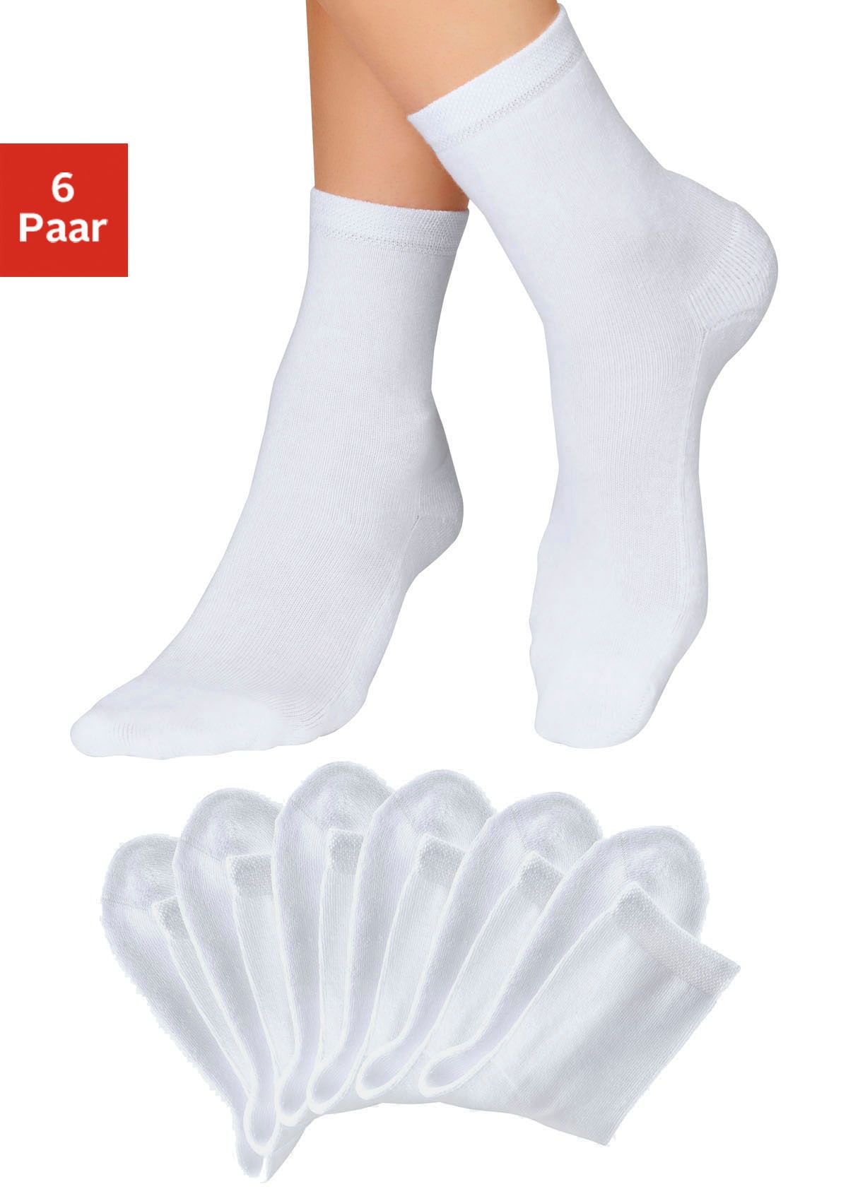 H.I.S Socken Packung, 6 Stk. tlg. mit bequemem Frottee