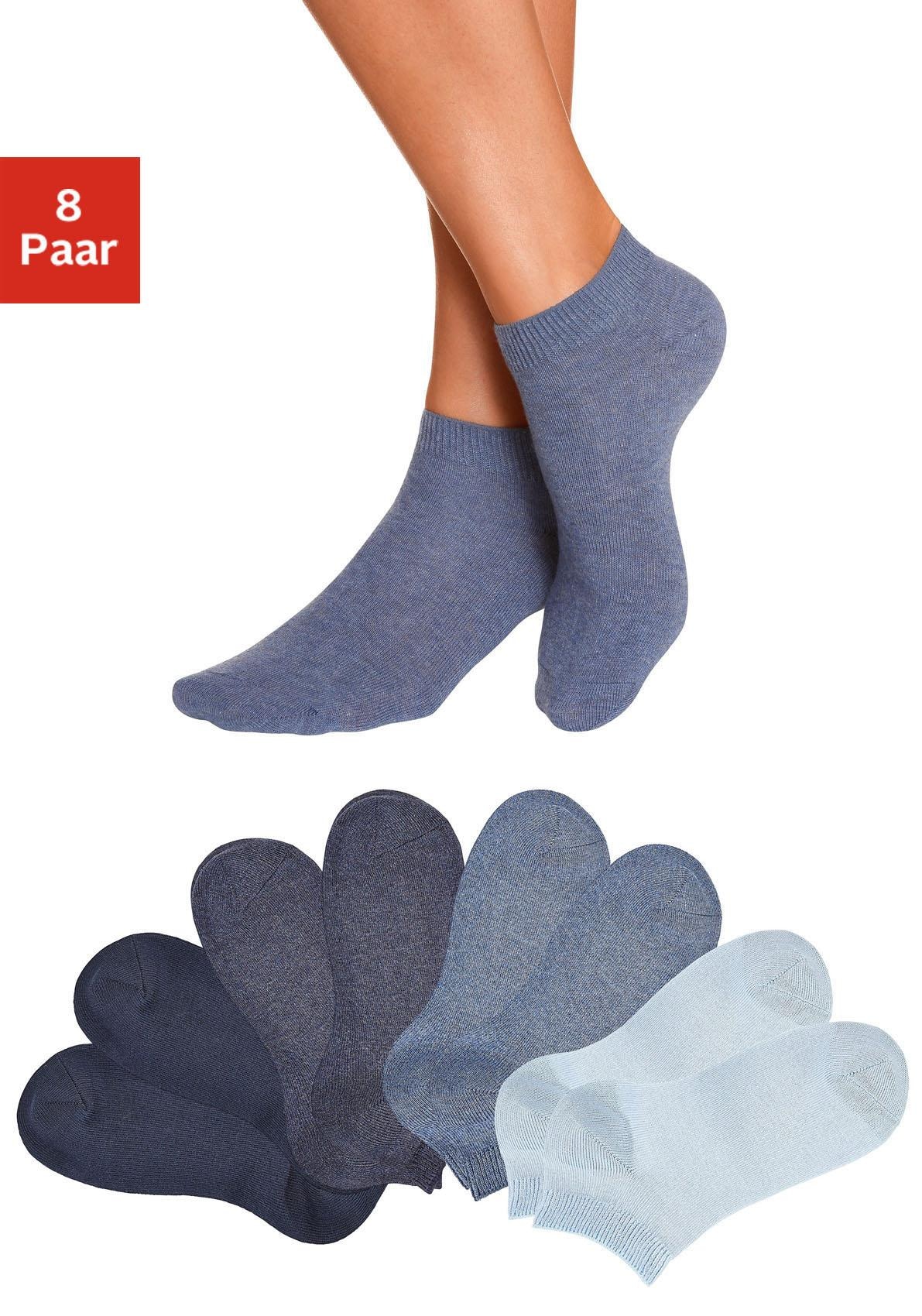 Go in Kurzsocken Packung, 8 Stk. tlg. uni in Basic Farben