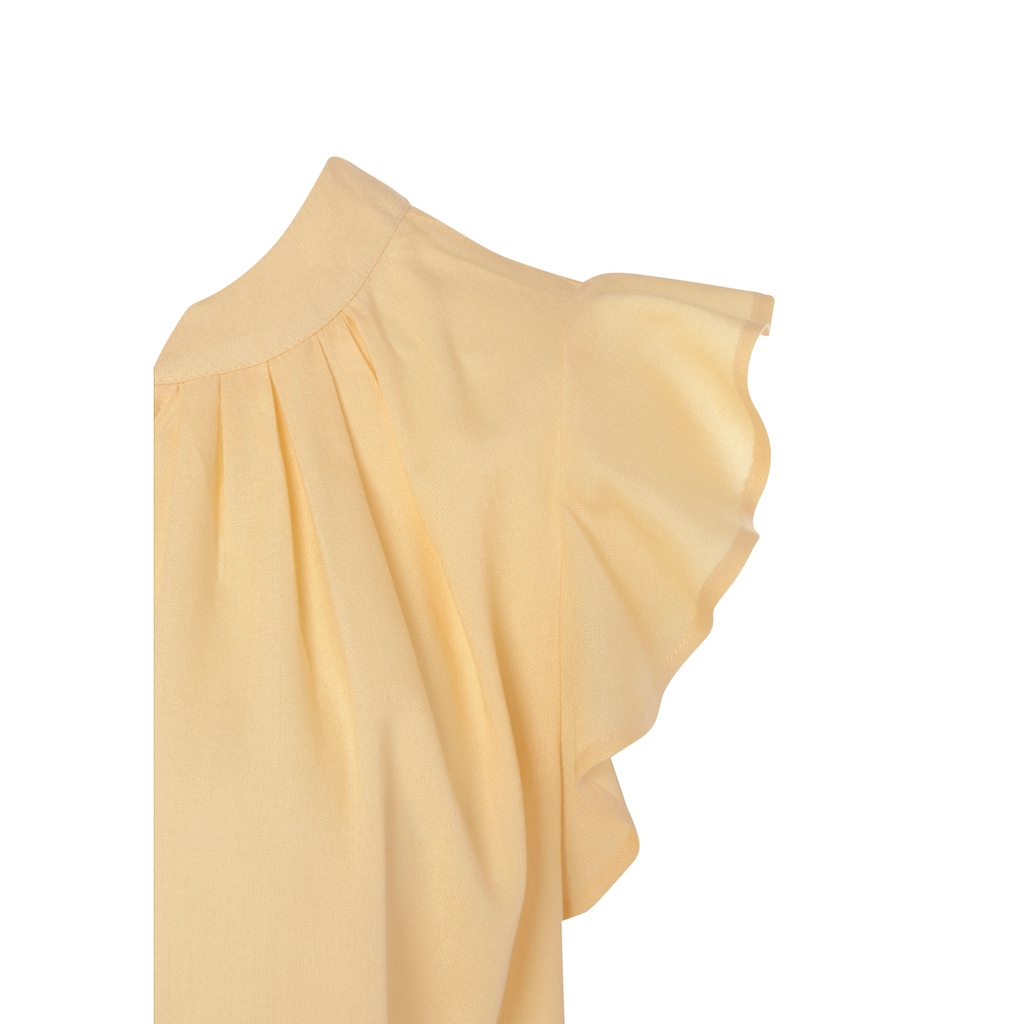 LASCANA Schlupfbluse, mit Rüschenärmeln, Kurzarmbluse, elegant