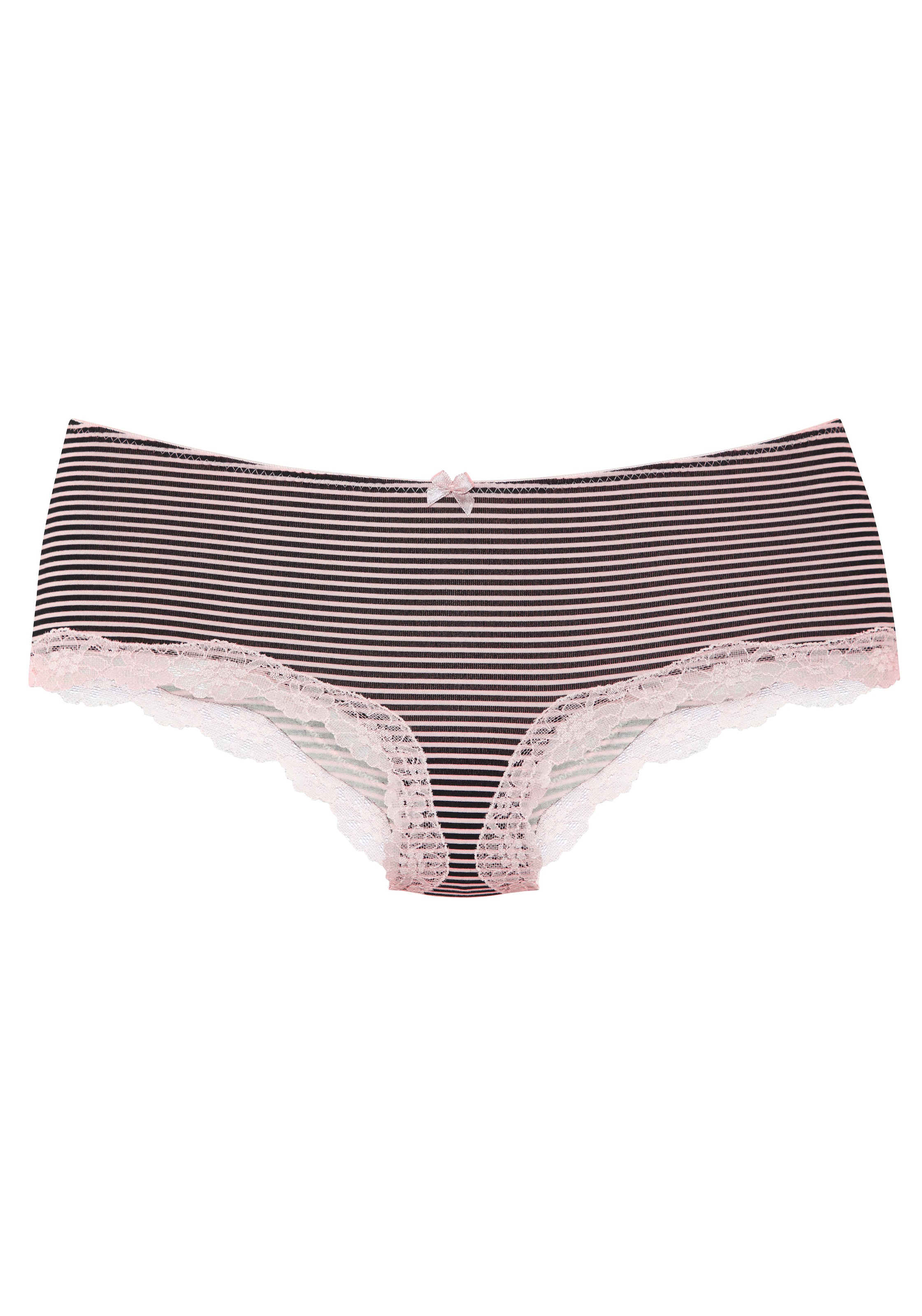 LASCANA Panty 3er-Pack,  aus elastischer Baumwolle mit zarter Spitze