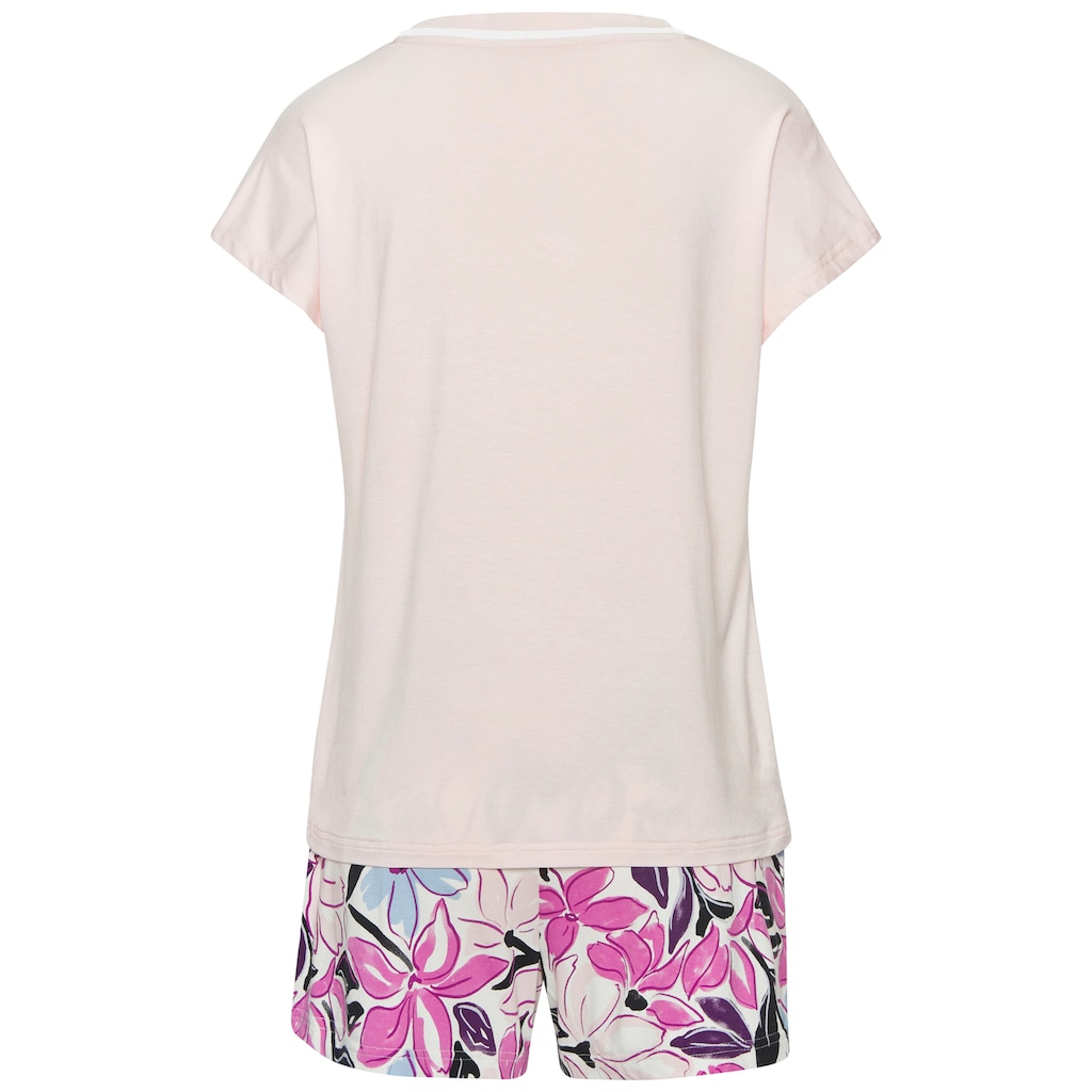 LASCANA Shorty, (2 tlg.), mit schönem Blumendruck