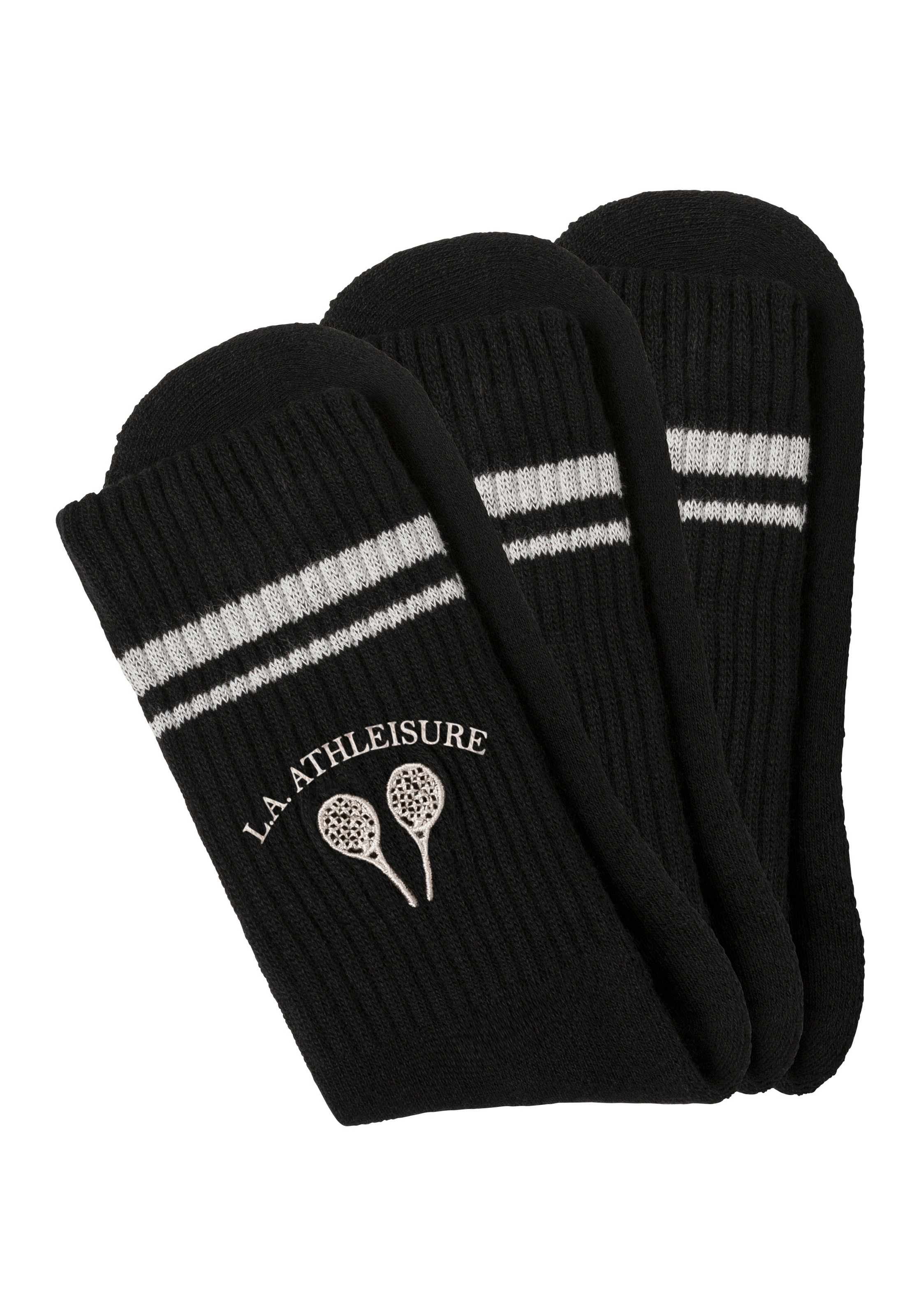 LASCANA ACTIVE Tennissocken Packung, 3 Paar tlg. mit kleiner Stickerei