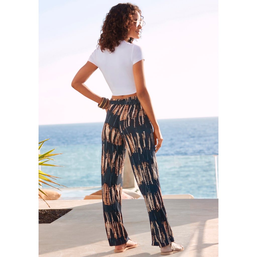Buffalo Jerseyhose, mit Alloverdruck und elastischem Bund, Sommerhose