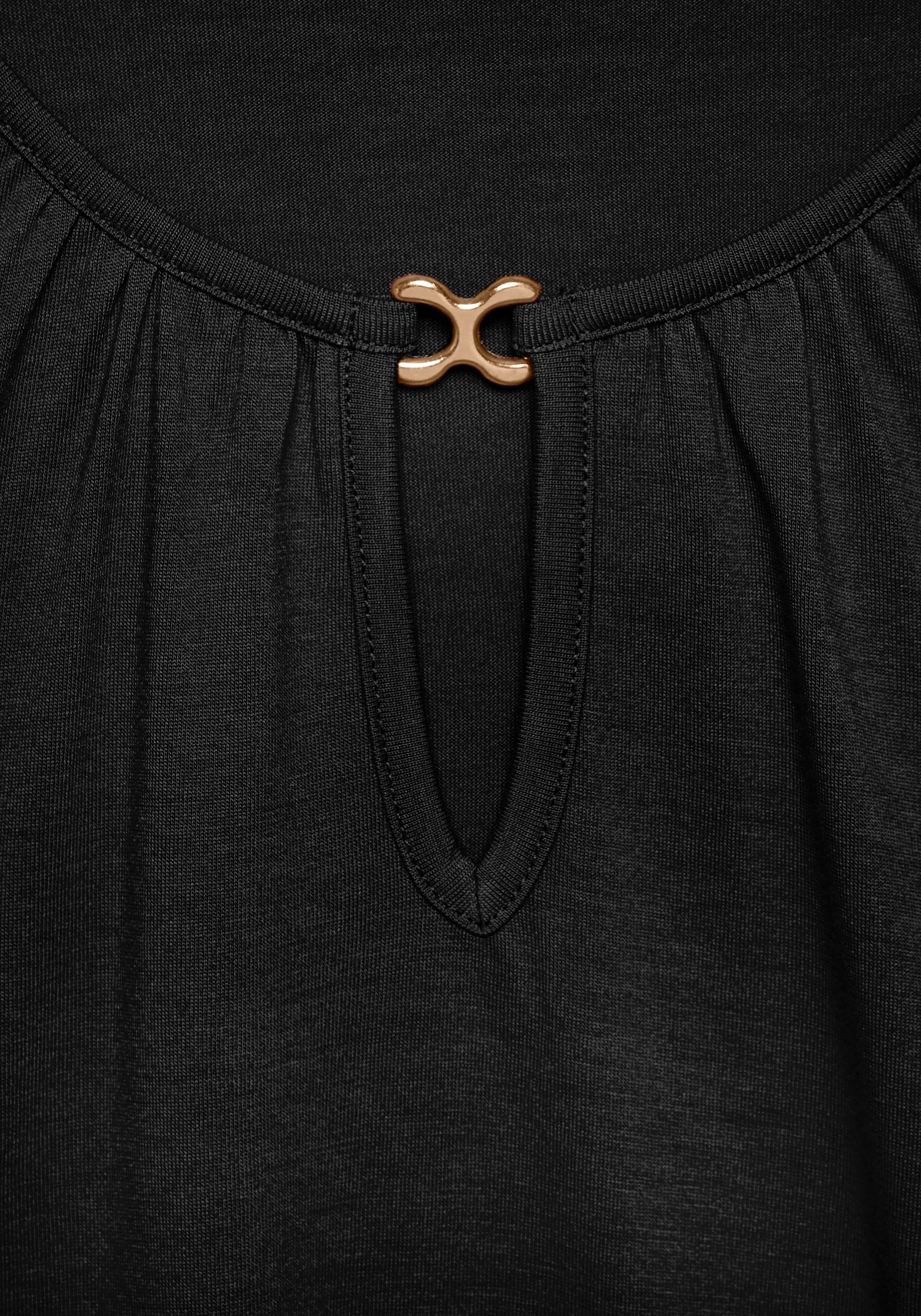 Vivance Tanktop, mit goldfarbenenem Zieraccessoire, elegantes Blusentop