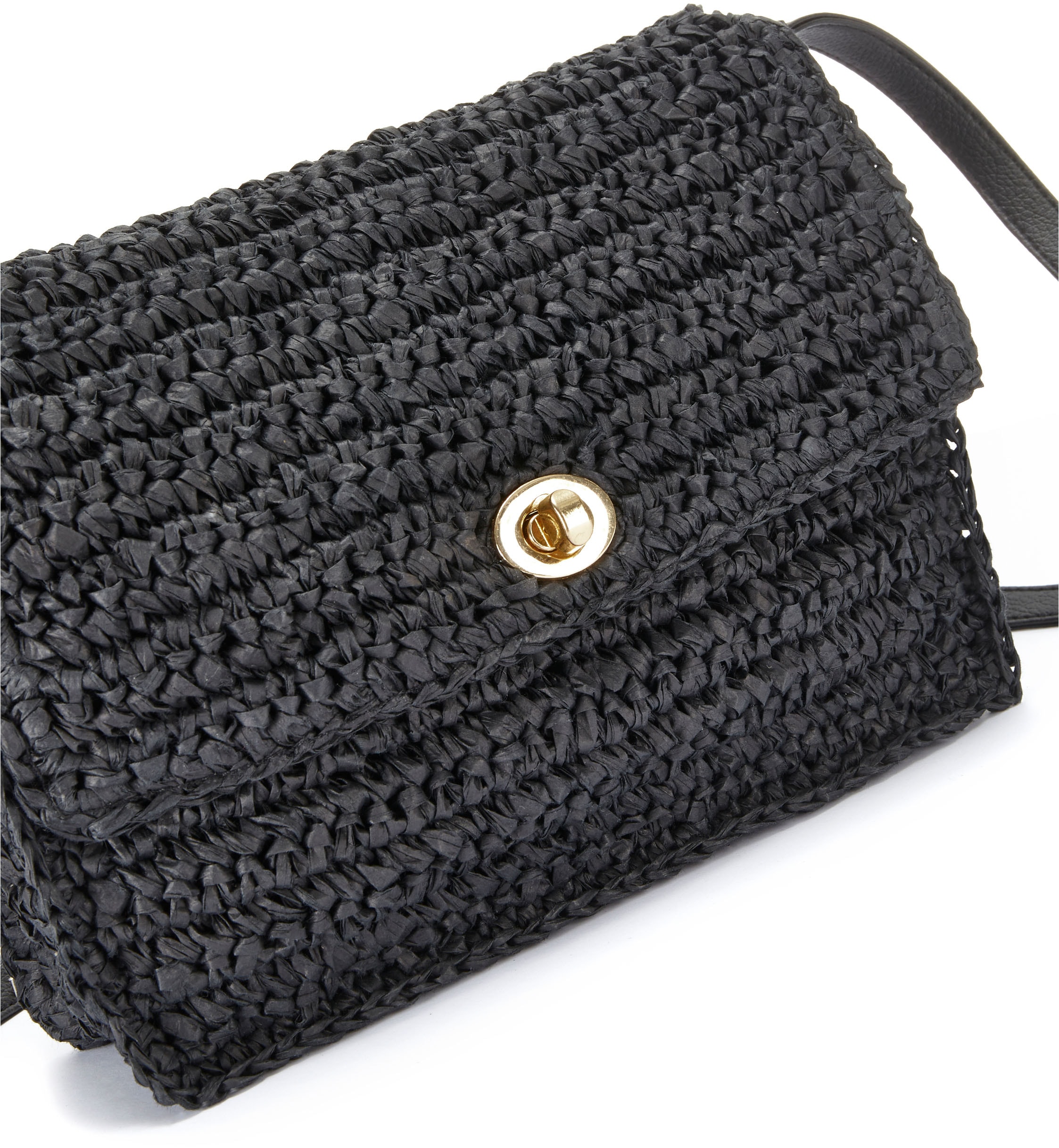 Vivance Umhängetasche »Handtasche«, Minibag, Henkeltasche, Bast-Optik, Sommertasche, Crossbody Bag