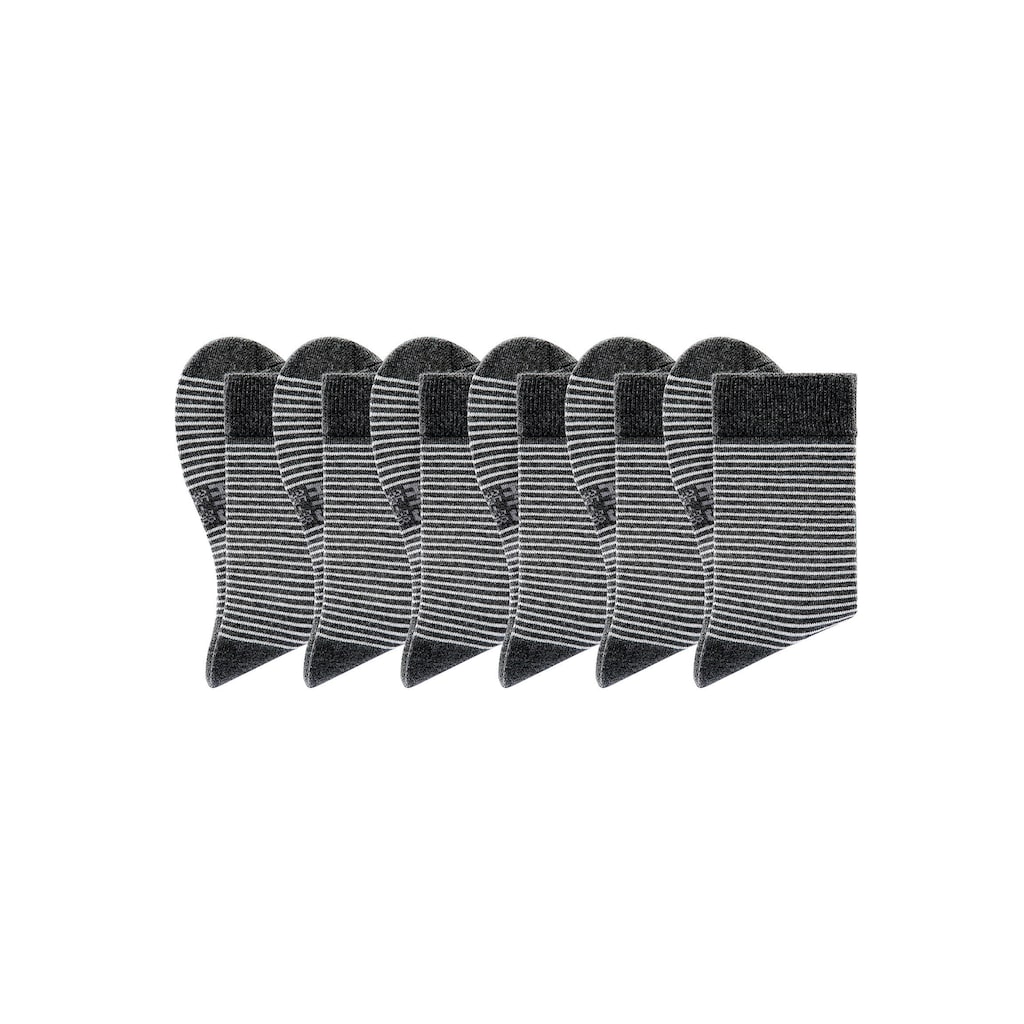 H.I.S Socken, (Packung, 6 Paar), mit druckfreiem Bündchen