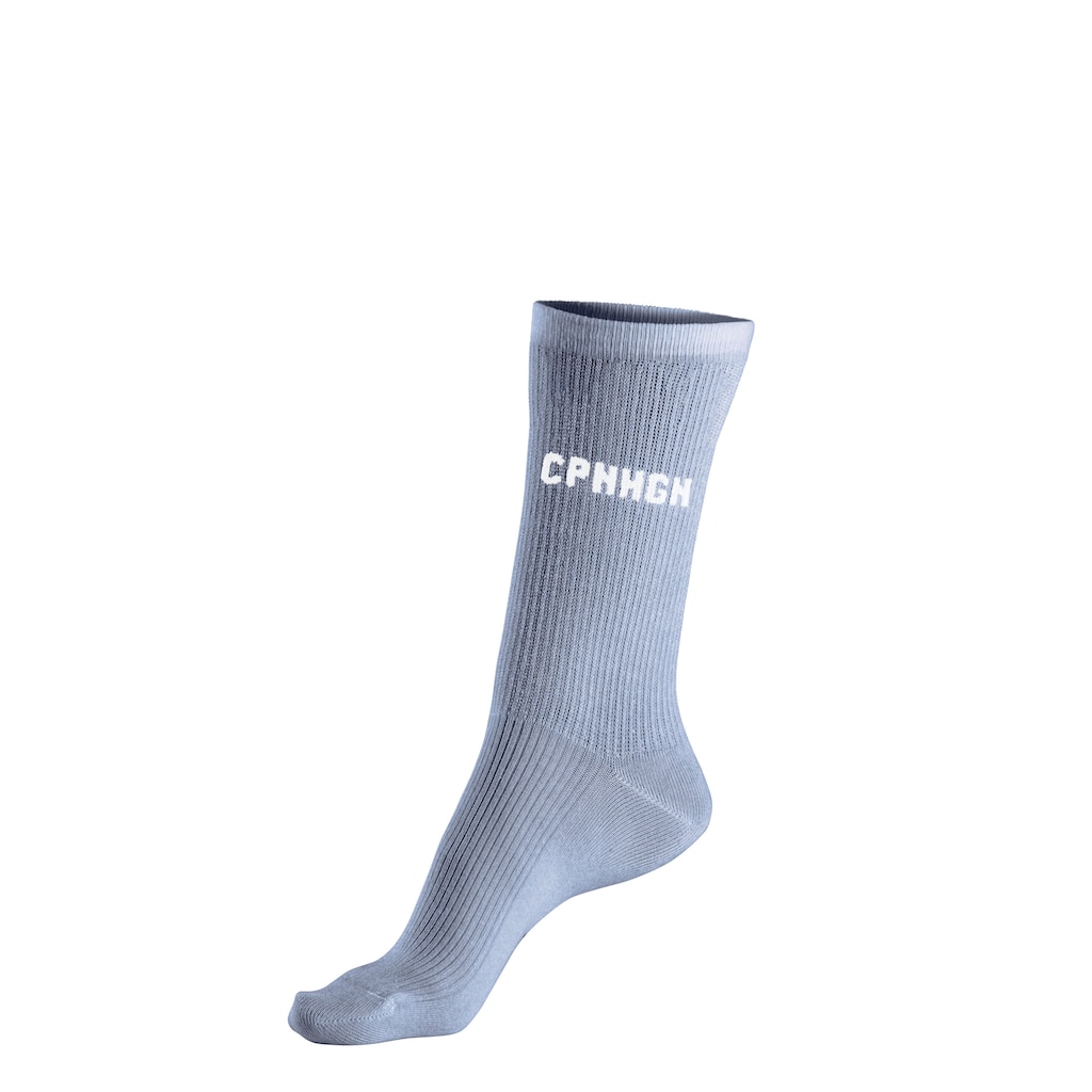 Copenhagen Studios Basicsocken, (Packung, 3 Paar), mit Rippstruktur und Stickerei