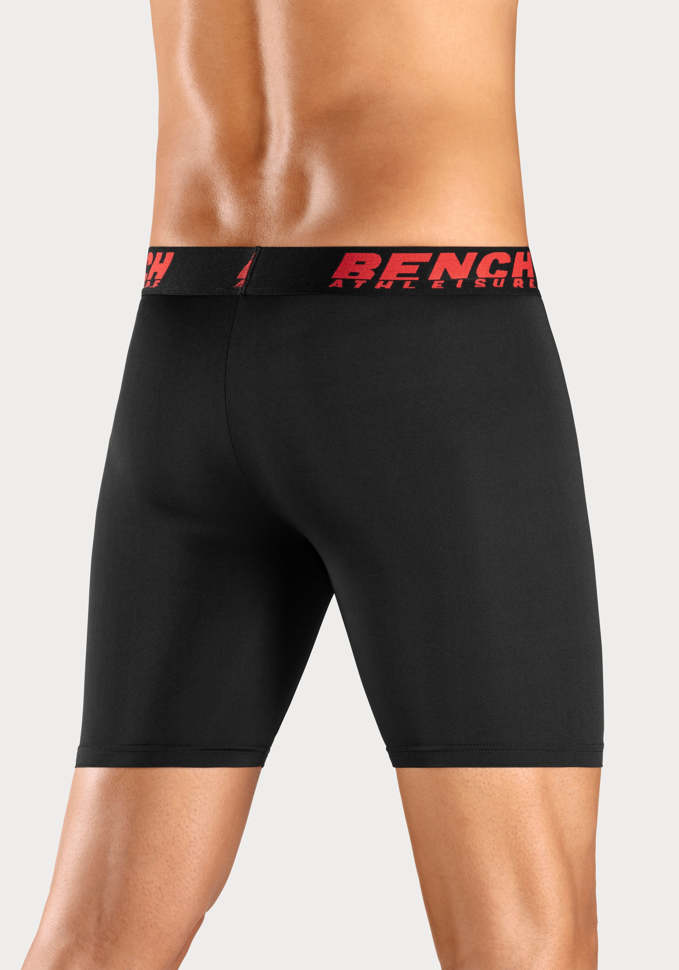 Bench. Funktionsboxer »Boxershorts für Herren«, (Packung, 2 St.), Unterhosen in sportiver Optik aus Microfaser mit längerem Bein