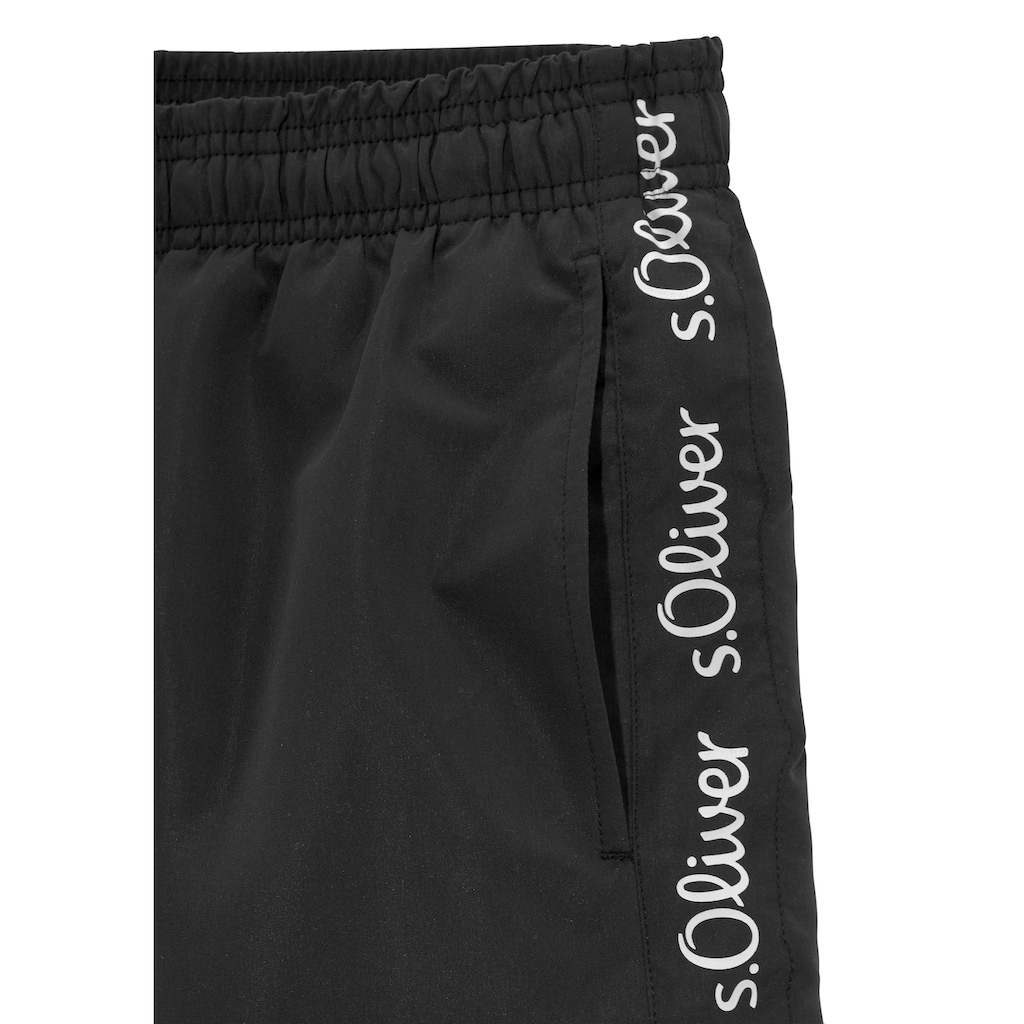 s.Oliver Badeshorts, mit Markenschriftzügen