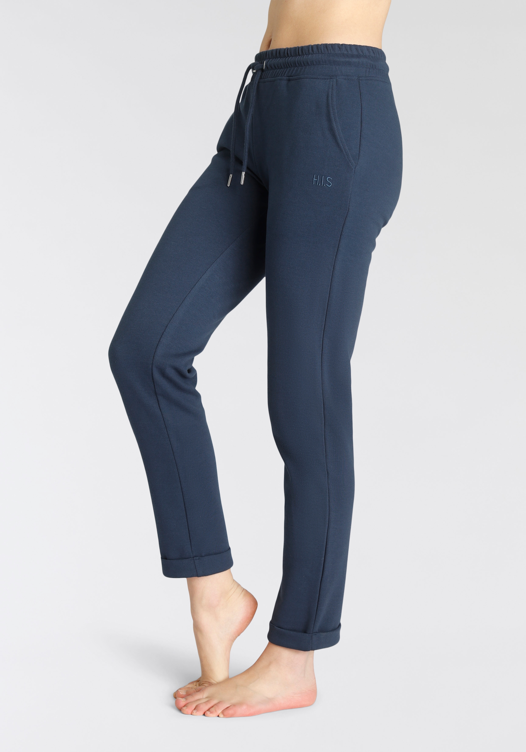 H.I.S Sweathose, Schlupfhose mit kleinem Aufschlag am Saum, Loungewear