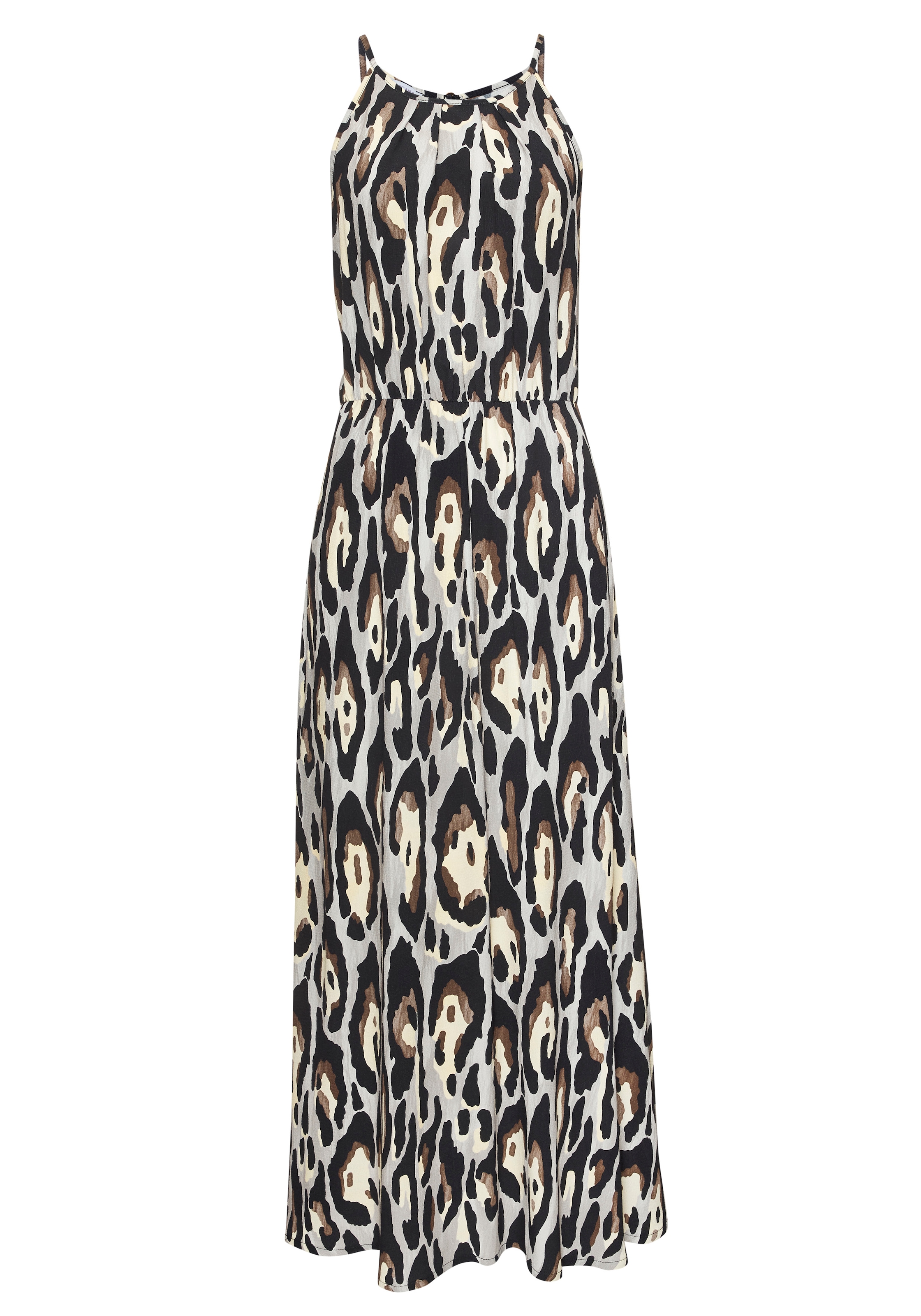 LASCANA Maxi robe aus gewebter Viskose im Alloverprint, luftiges Sommerkleid