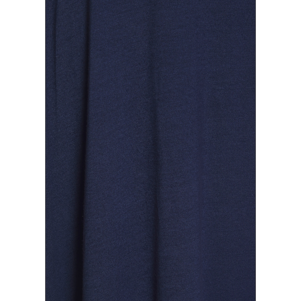 Beachtime Sommerkleid, mit Zipfelsaum und Schleife, Jerseykleid, asymmetrisches Rockteil
