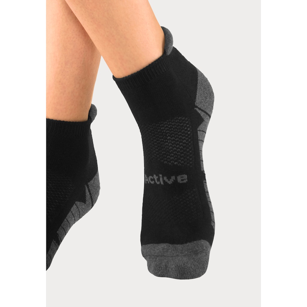LASCANA ACTIVE Sneakersocken, (Packung, 6 Paar), mit weicher Frotteesohle