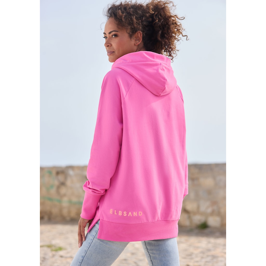 Elbsand Kapuzensweatshirt »Svana«, mit Logoprint, bequemer Hoodie, seitliche Schlitze