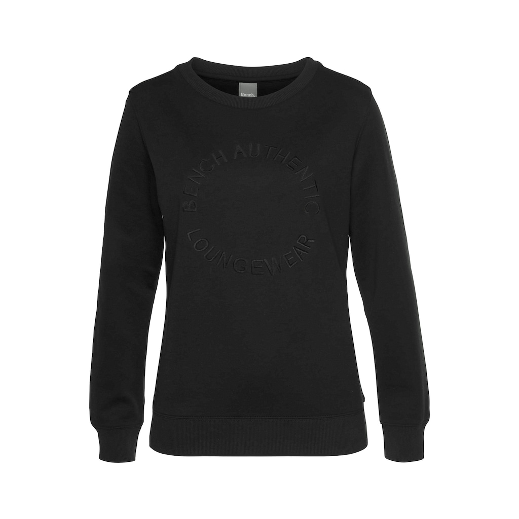Bench. Loungewear Sweatshirt, mit runder Logostickerei, Loungwear