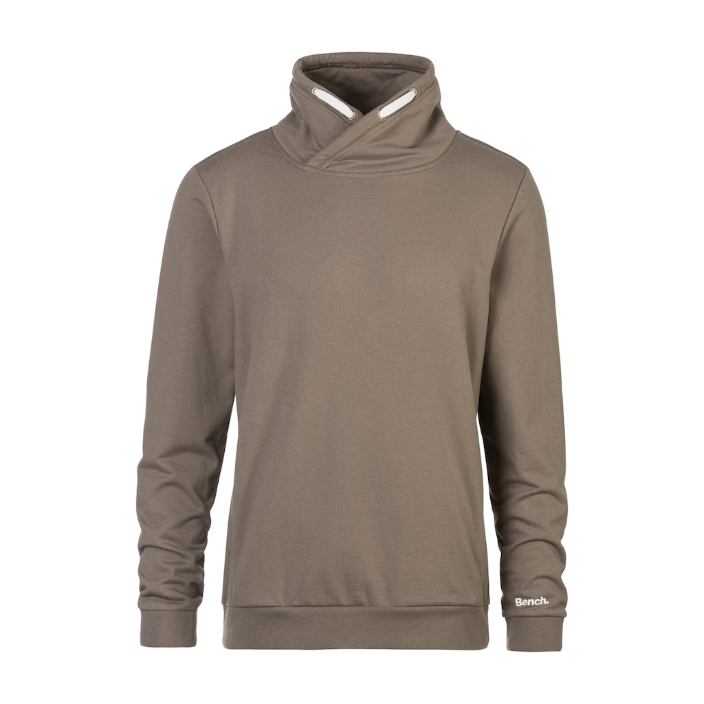 Bench. Loungewear Sweatshirt, mit grossem Stehkragen aus einer Baumwollmischung