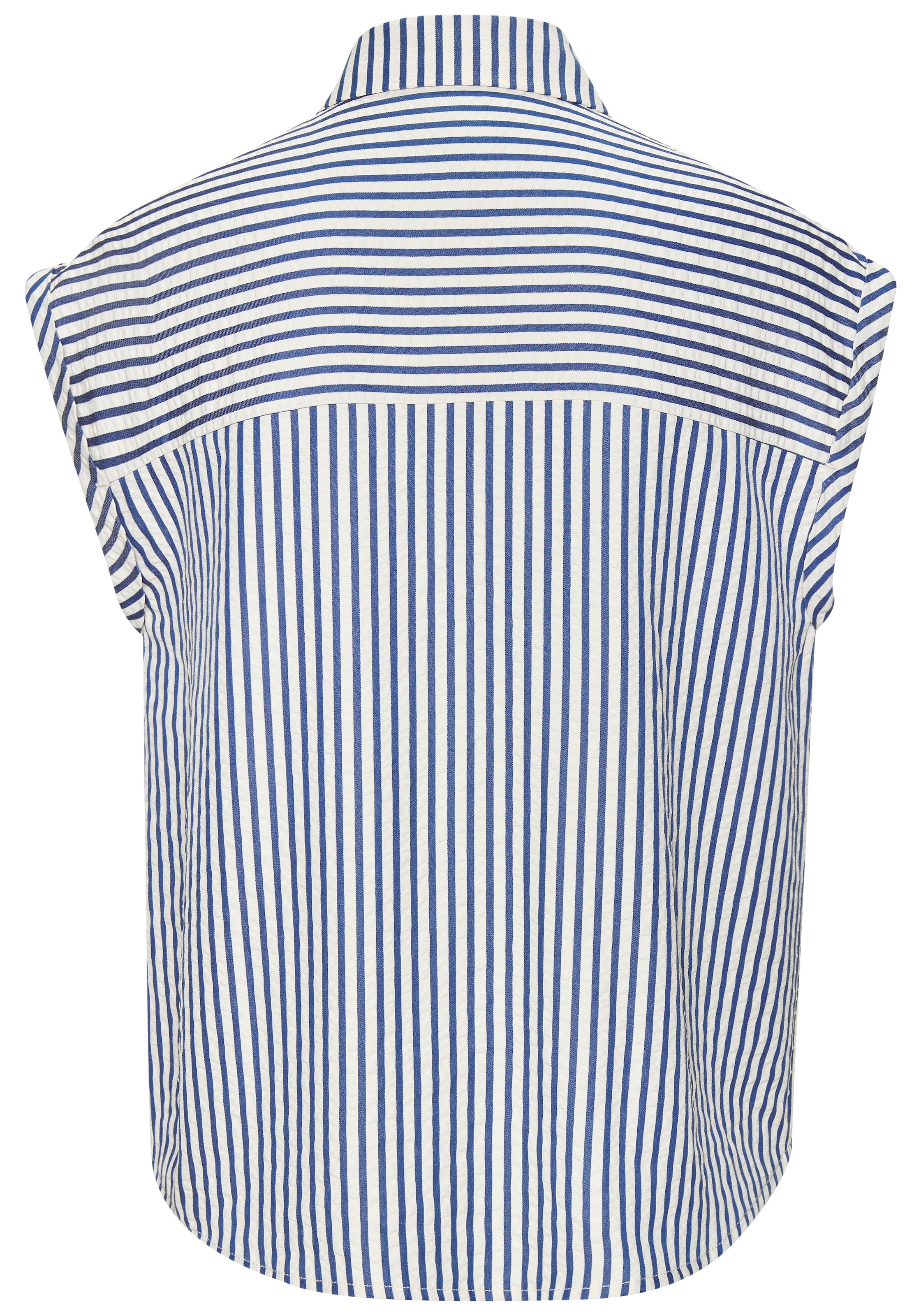 Vivance Blouse à manches courtes aus bügelfreier Strukturware, Damenbluse mit Streifenmuster