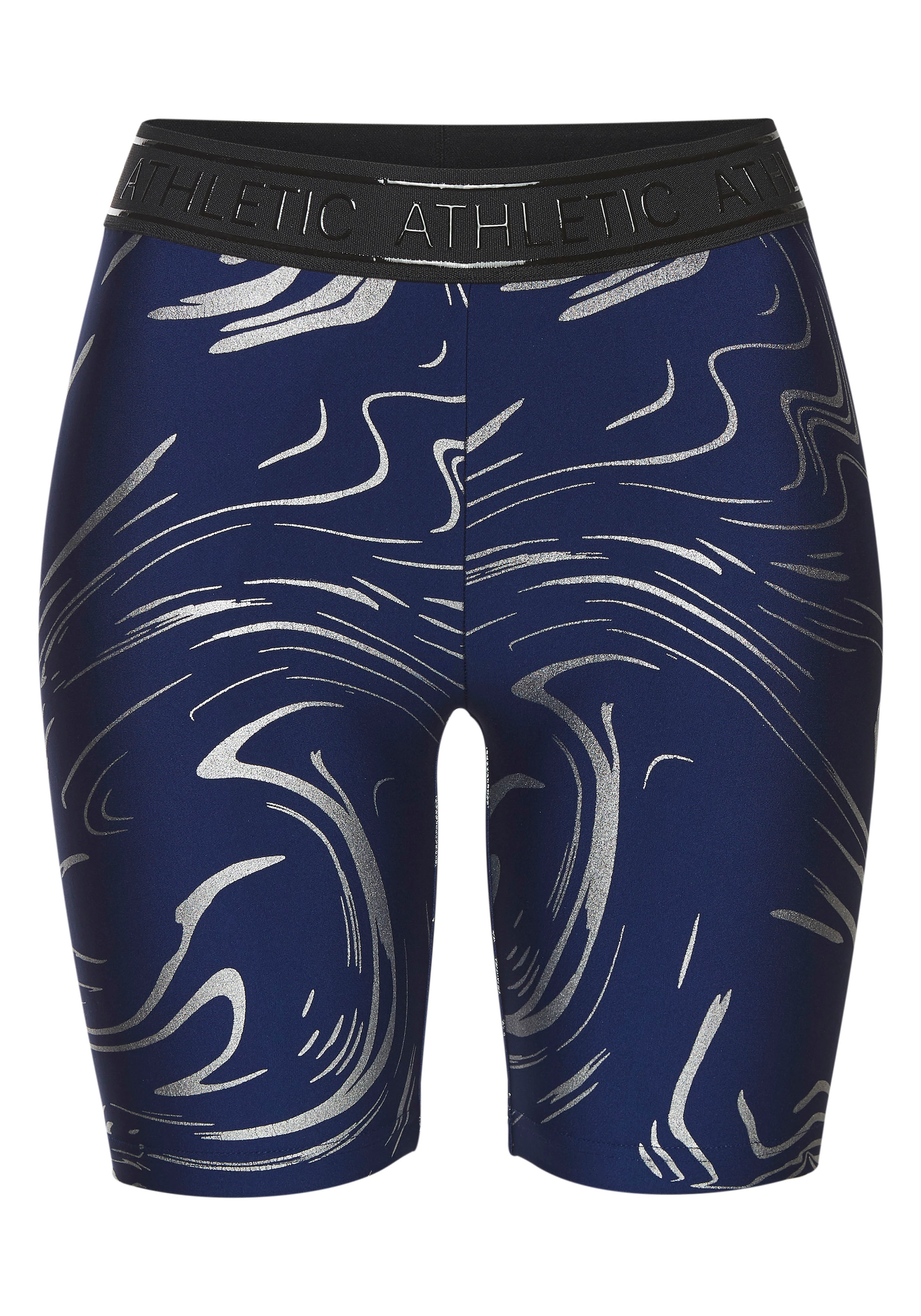 LASCANA ACTIVE Funktionsshorts, mit glänzendem 3D Schriftzug auf dem Bund