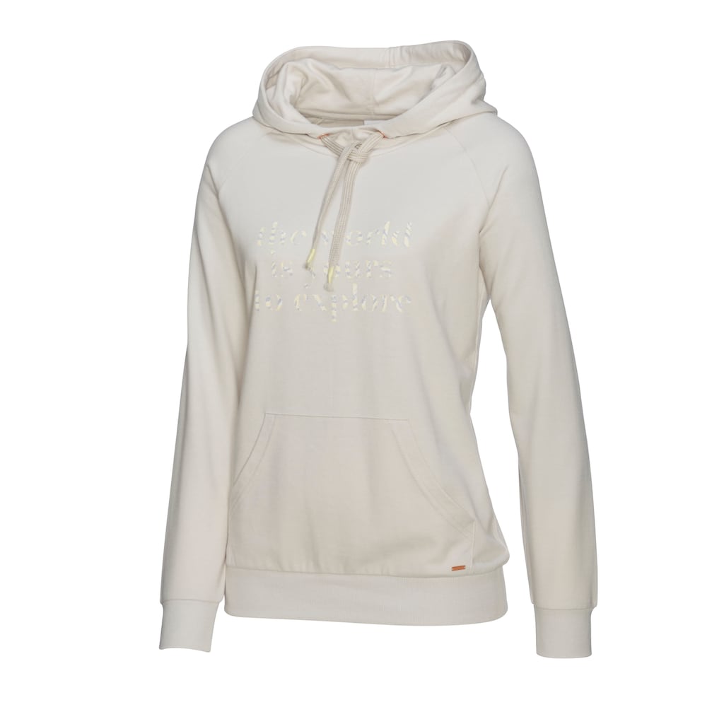 LASCANA Hoodie, mit Statement Druck, Loungeanzug