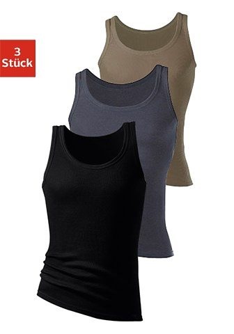H.I.S Unterhemd »Doppelripp Tanktop« Packung, 3 Stk. aus weicher Baumwollqualität