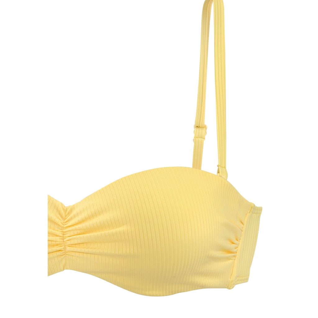 Venice Beach Bandeau-Bikini-Top »Lucky«, aus gerippter Strukturware