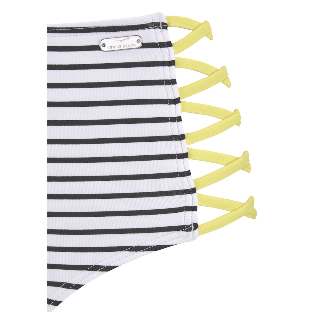 Venice Beach Highwaist-Bikini-Hose »Camie«, mit gekreuzten, seitlichen Bändern
