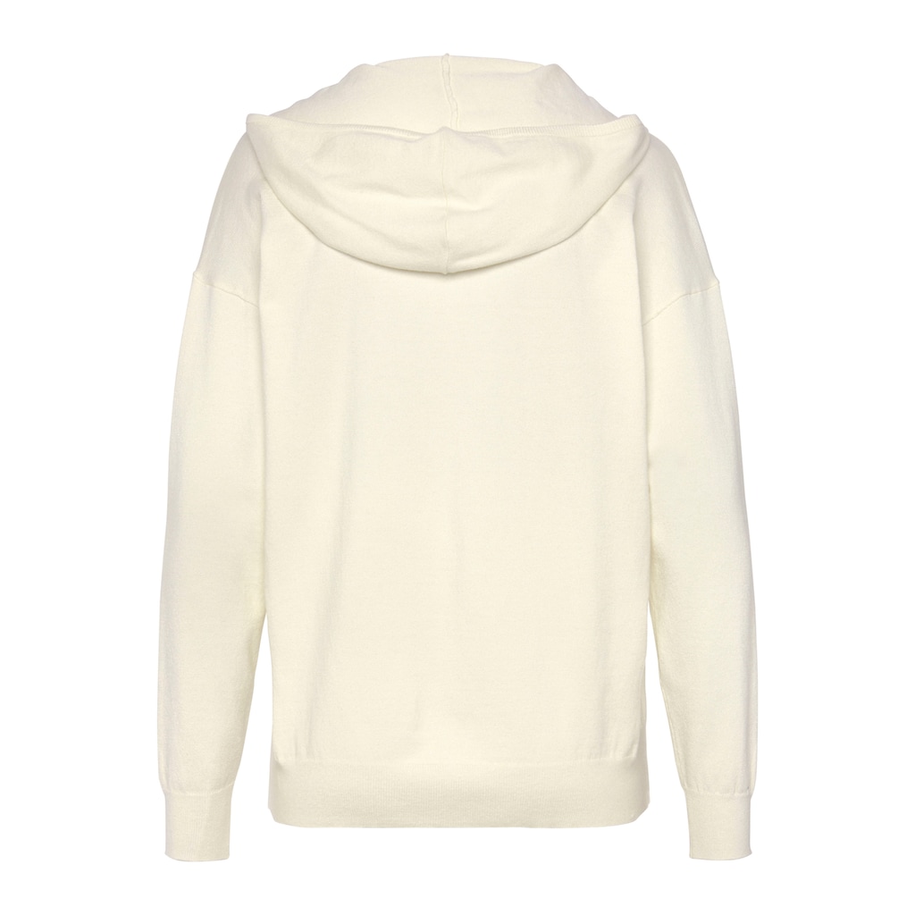 LASCANA Strickpullover, Kapuzensweatshirt aus weicher Viskosemischung, Loungewear