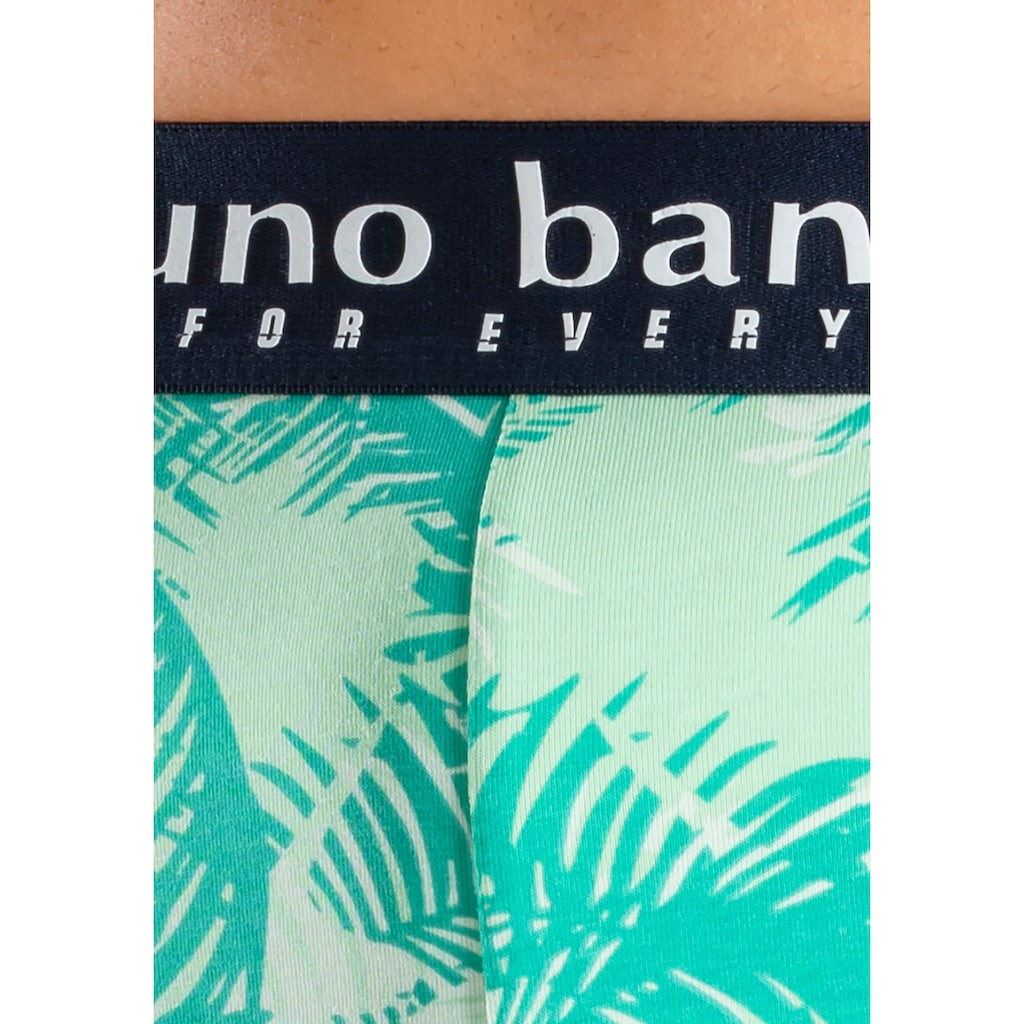 Bruno Banani Boxer »Boxershorts für Herren«, (Packung, 4 St., 4er-Pack), mit Palmendruck und unifarben aus Baumwollmischung