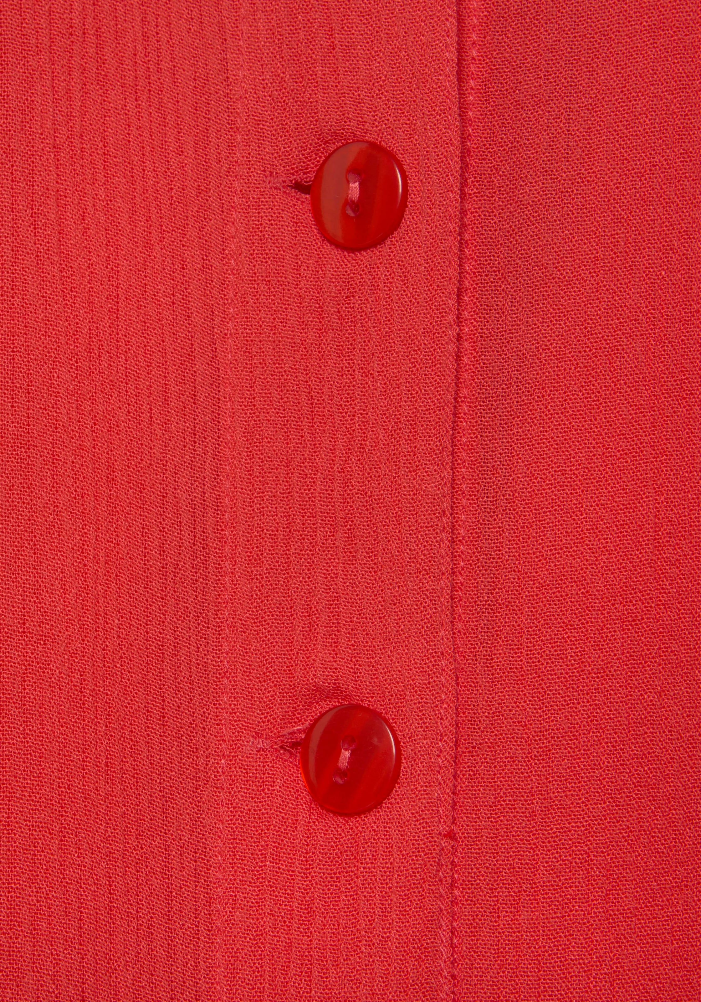 LASCANA Longbluse, mit Knopfleiste, Kurzarmbluse, Blusenkleid, sommerlich