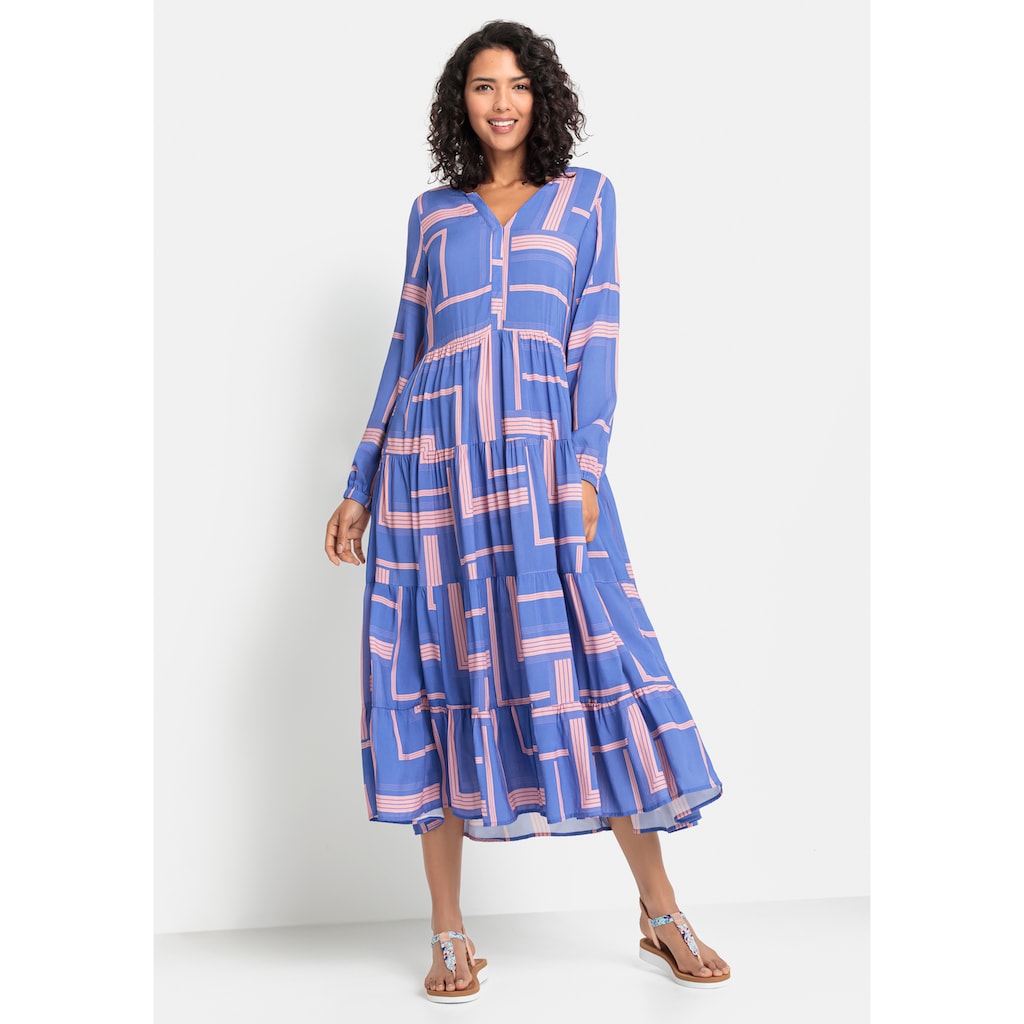 LASCANA Maxikleid, mit grafischem Druck