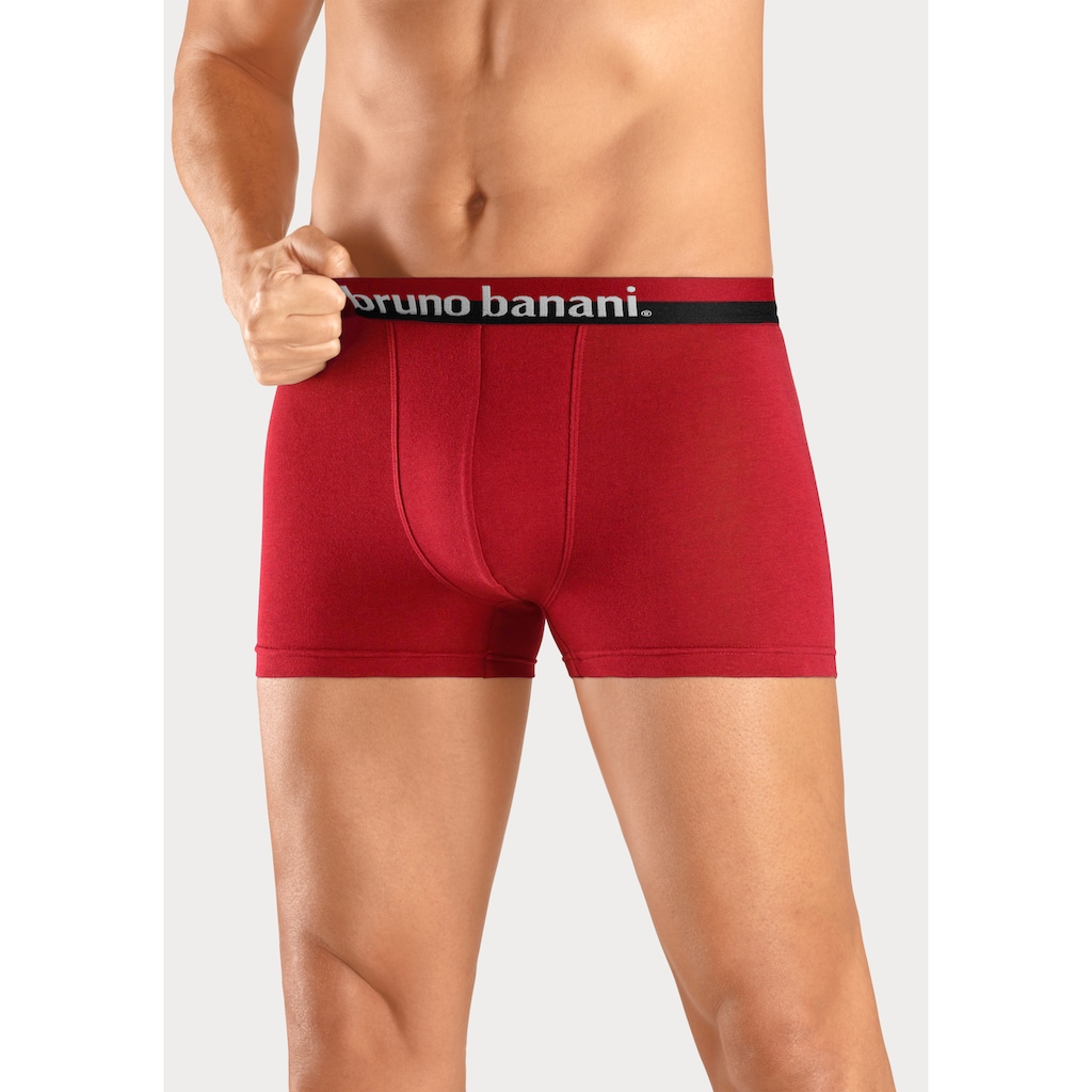 Bruno Banani Boxer »Boxershorts für Herren«, (Packung, 4 St.), mit erhabenem Logo-Druck auf dem Bund
