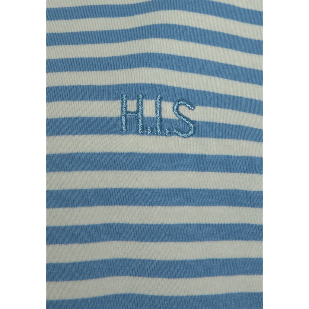 H.I.S Pyjama, (2 tlg.), mit Logostickerei auf der Brust