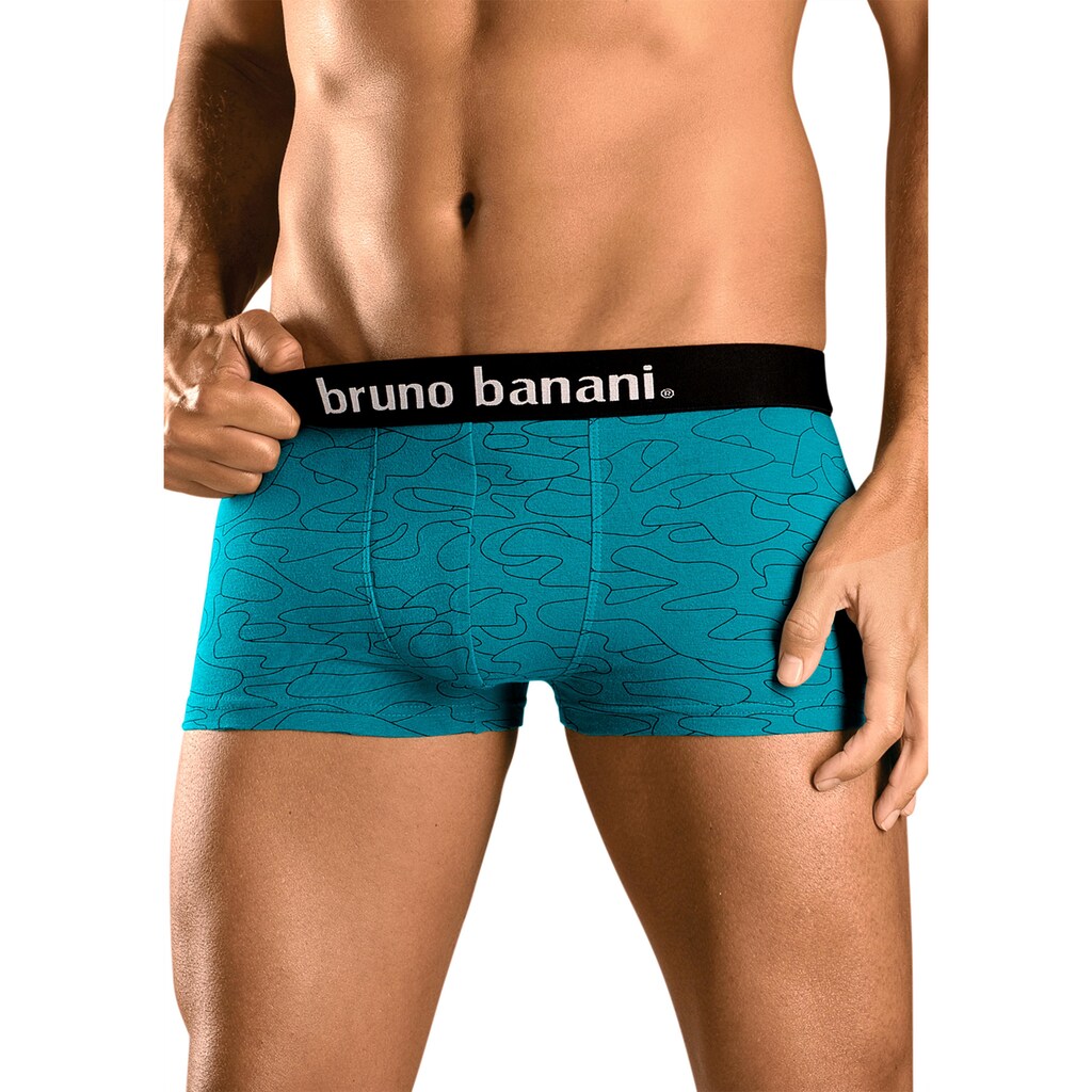 Bruno Banani Hipster, (Packung, 4 St.), knapp sitzende Boxershorts in uni oder gemustert aus Baumwollmischung