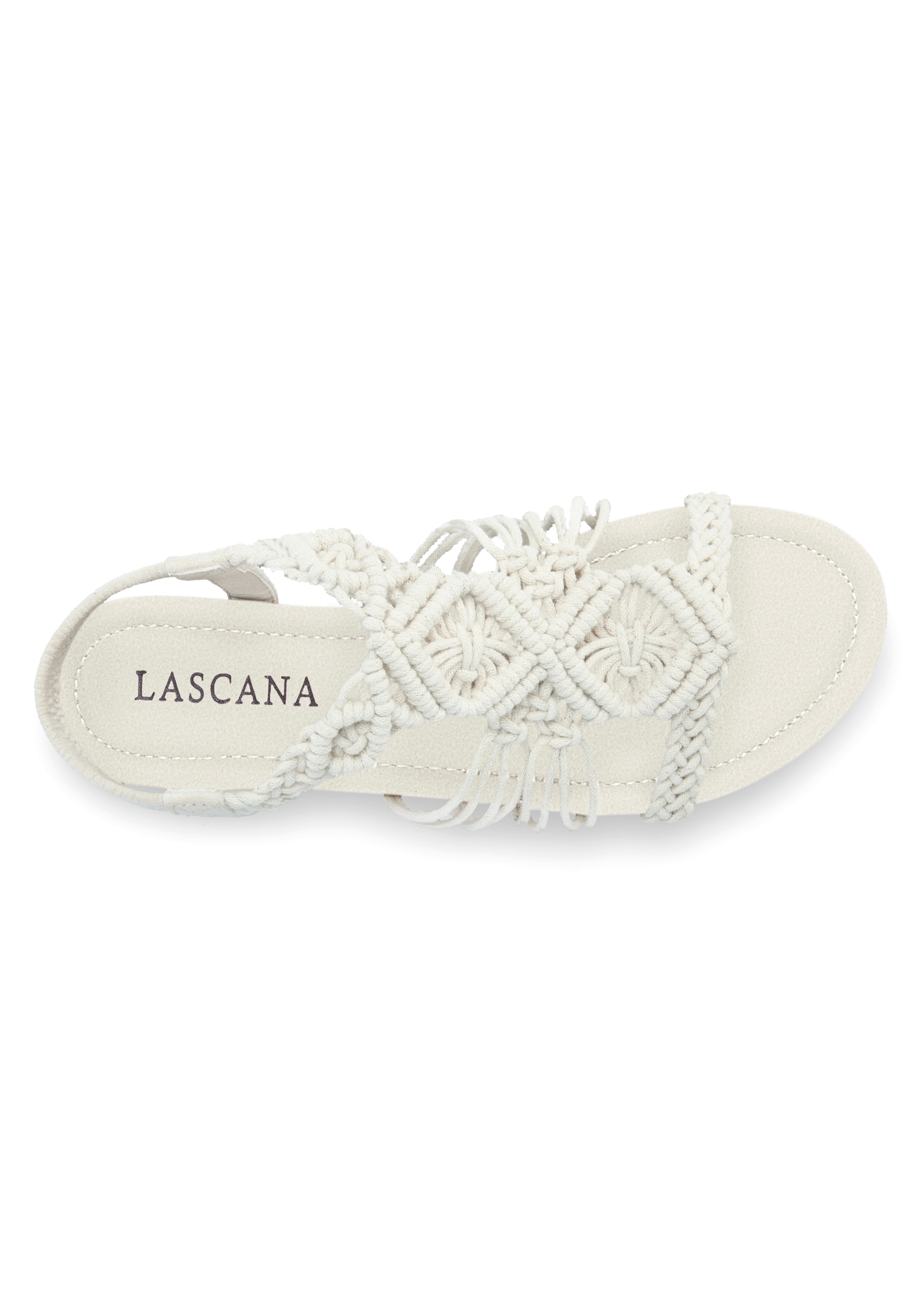 LASCANA Sandale »Sommerschuh«  sandalette, chaussure d’été avec bride élastique VEGAN