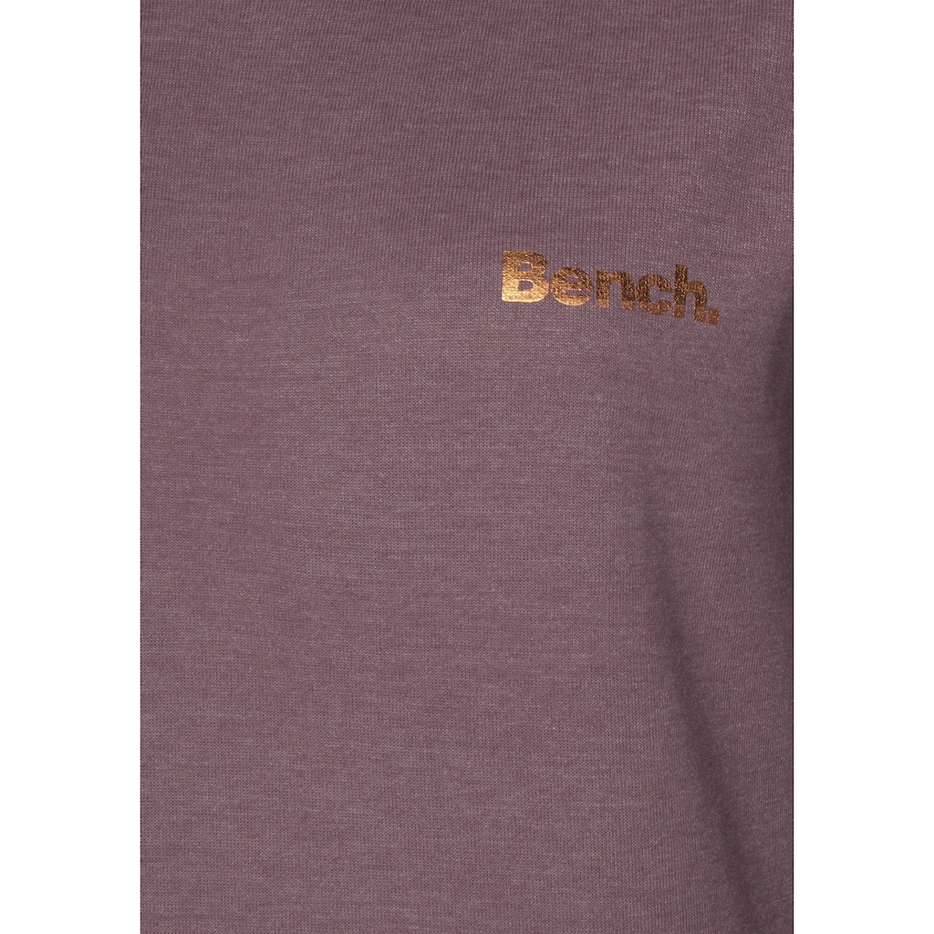 Bench. Loungewear Longsweatshirt, mit Stehkragen in Layeroptik und Kängurutasche, Loungewear
