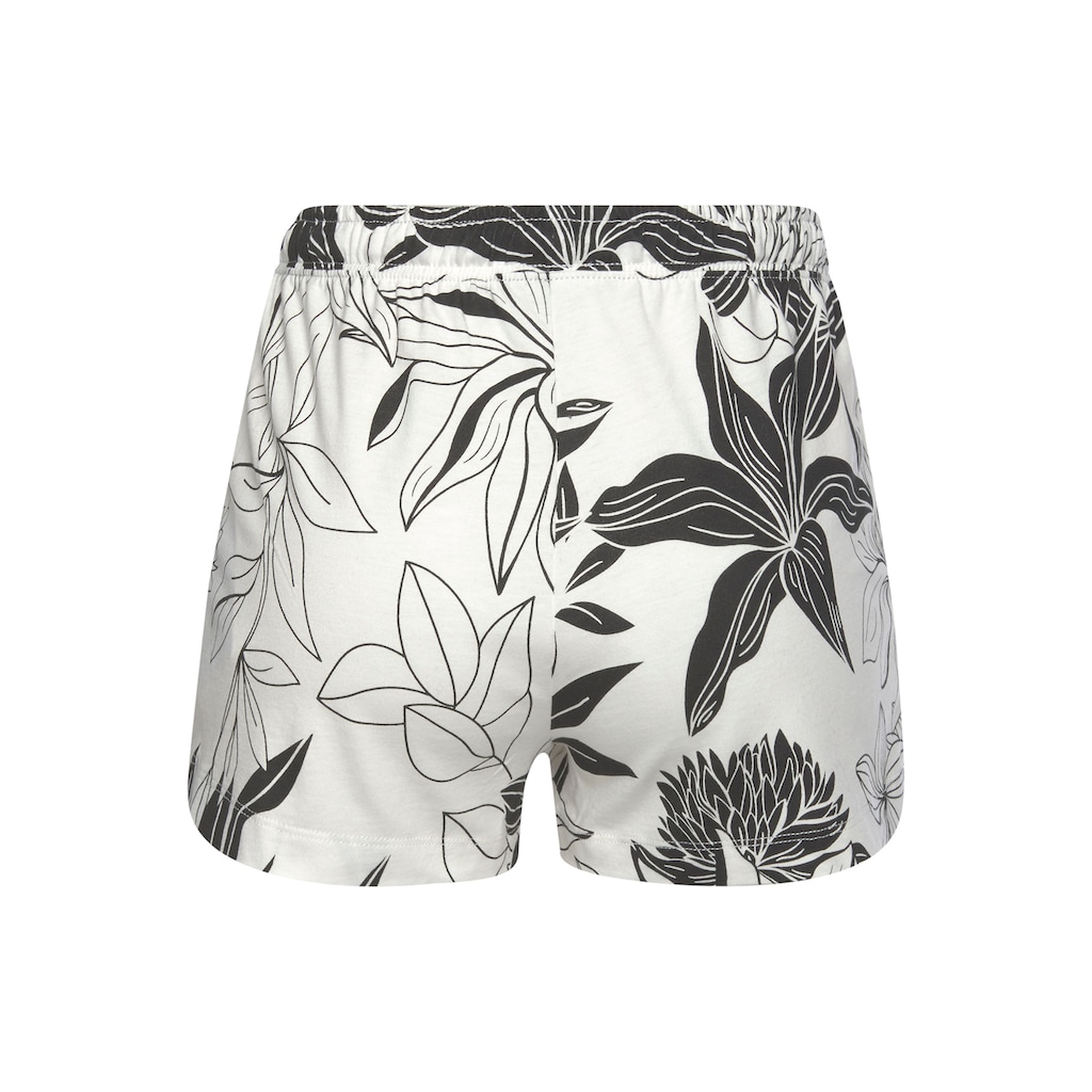 LASCANA Schlafshorts, mit floralem Druck
