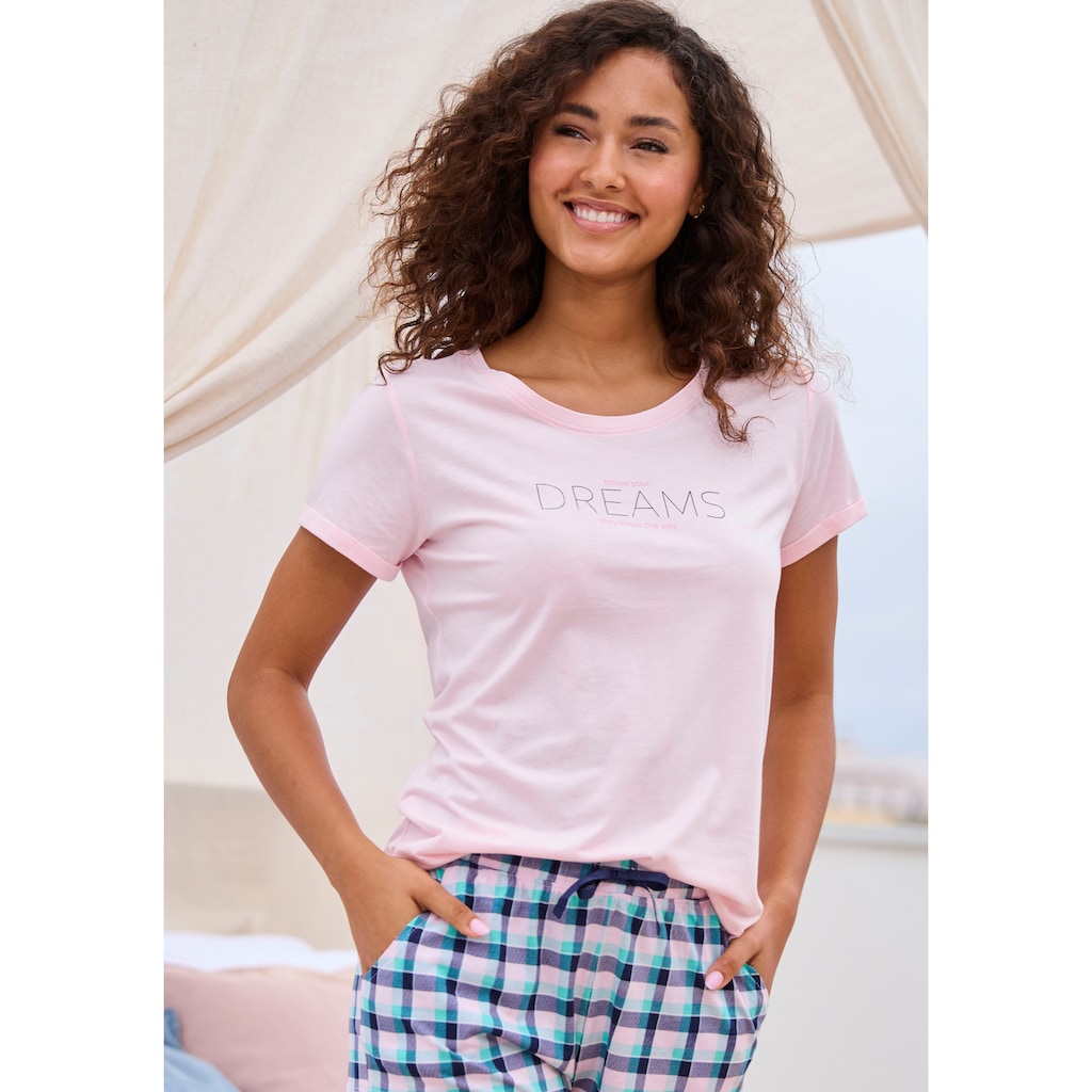 s.Oliver Pyjamaoberteil, mit Frontdruck