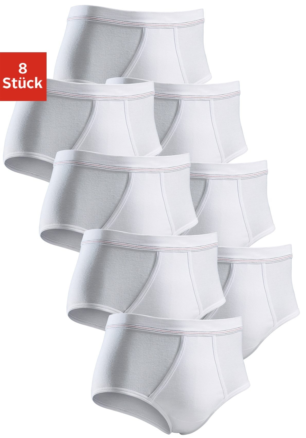 Clipper Slip Packung, 8 Stk. schlichtes Basic für jeden Tag aus Feinripp