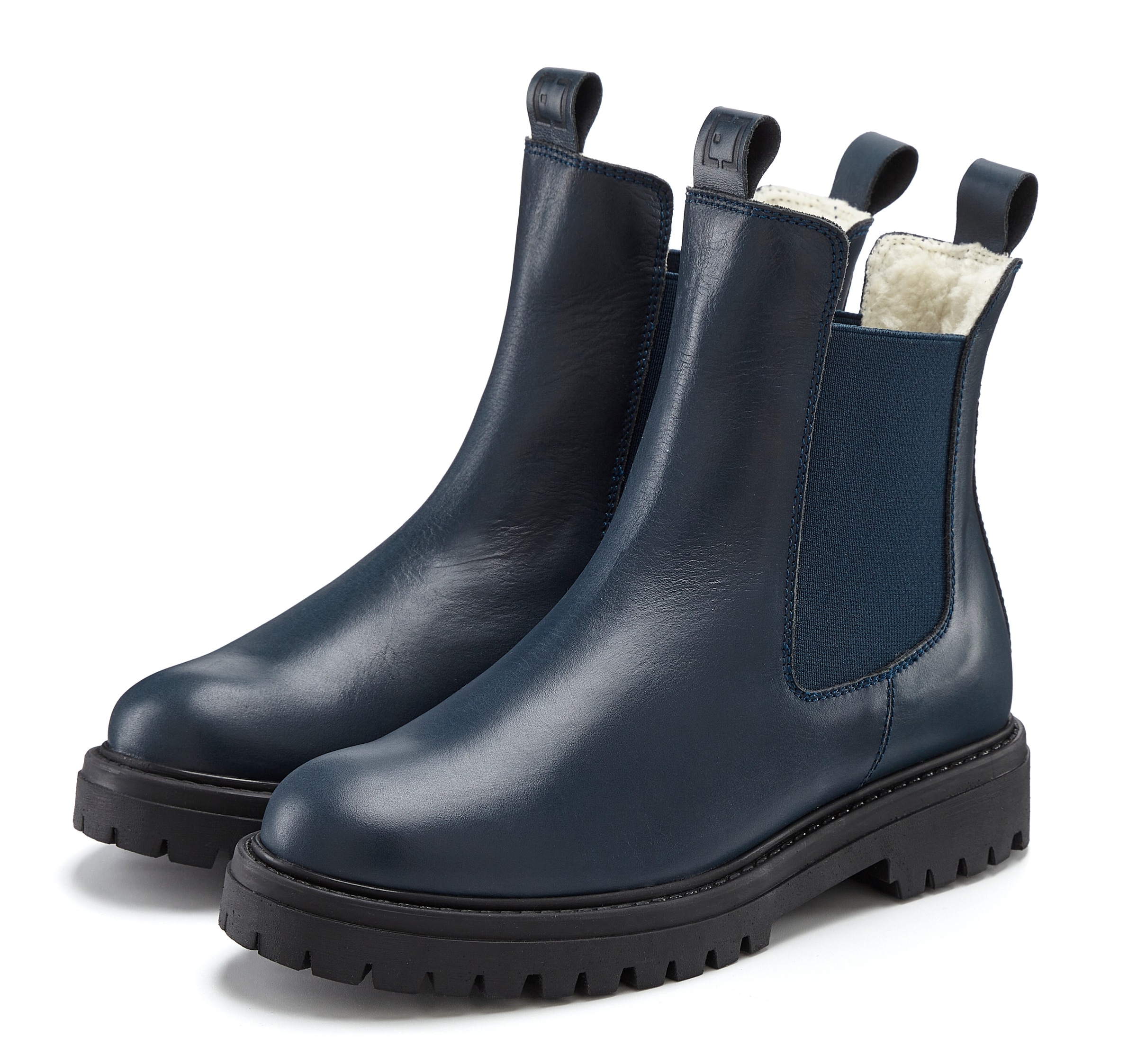 Elbsand Stiefelette »Chelseaboots« Stiefel, Boots, Winterstiefel, Schlupfstiefel aus Leder mit Warmfutter