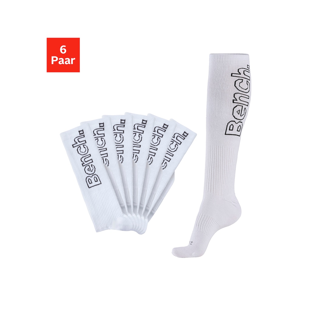 Bench. Kniestrümpfe, (Packung, 6 Paar), mit antibakterieller Feuchtigkeitsregulierung