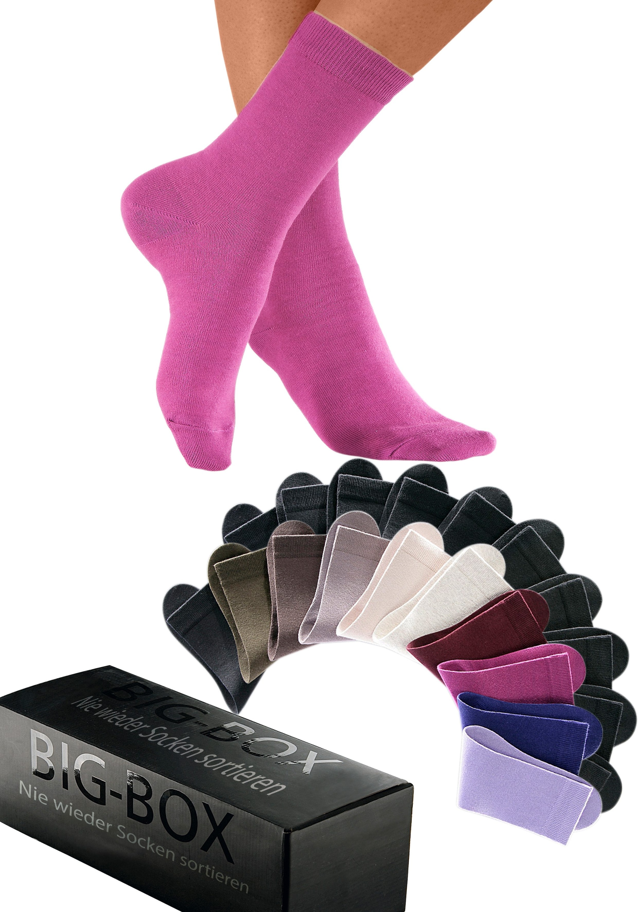 Go in Basicsocken, (Box, 20 Paar), in der grossen Big-Box