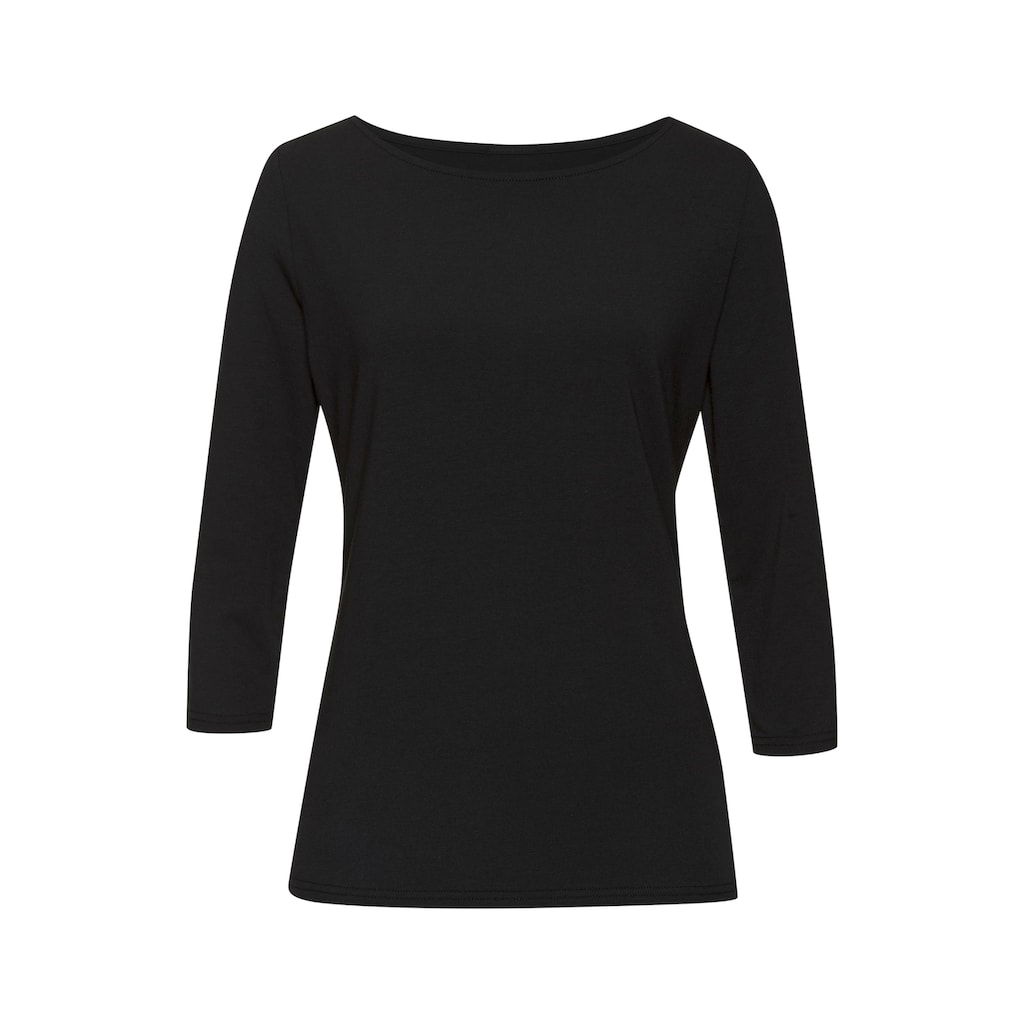 LASCANA 3/4-Arm-Shirt, (2er-Pack), aus elastischer Baumwoll-Modal-Qualität
