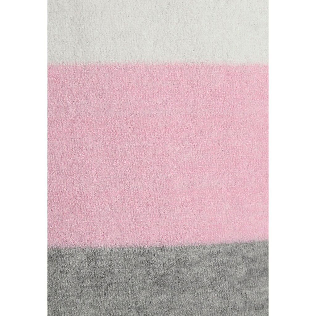 Vivance Dreams Pyjama, (2 tlg.), aus weichem Frottée und mit Colorblock Streifen