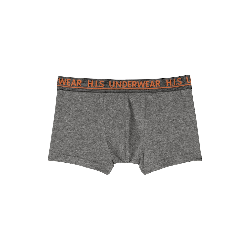H.I.S Boxer »Boxershorts für Jungen«, (Packung, 4 St.), mit meliertem Logo Webbund